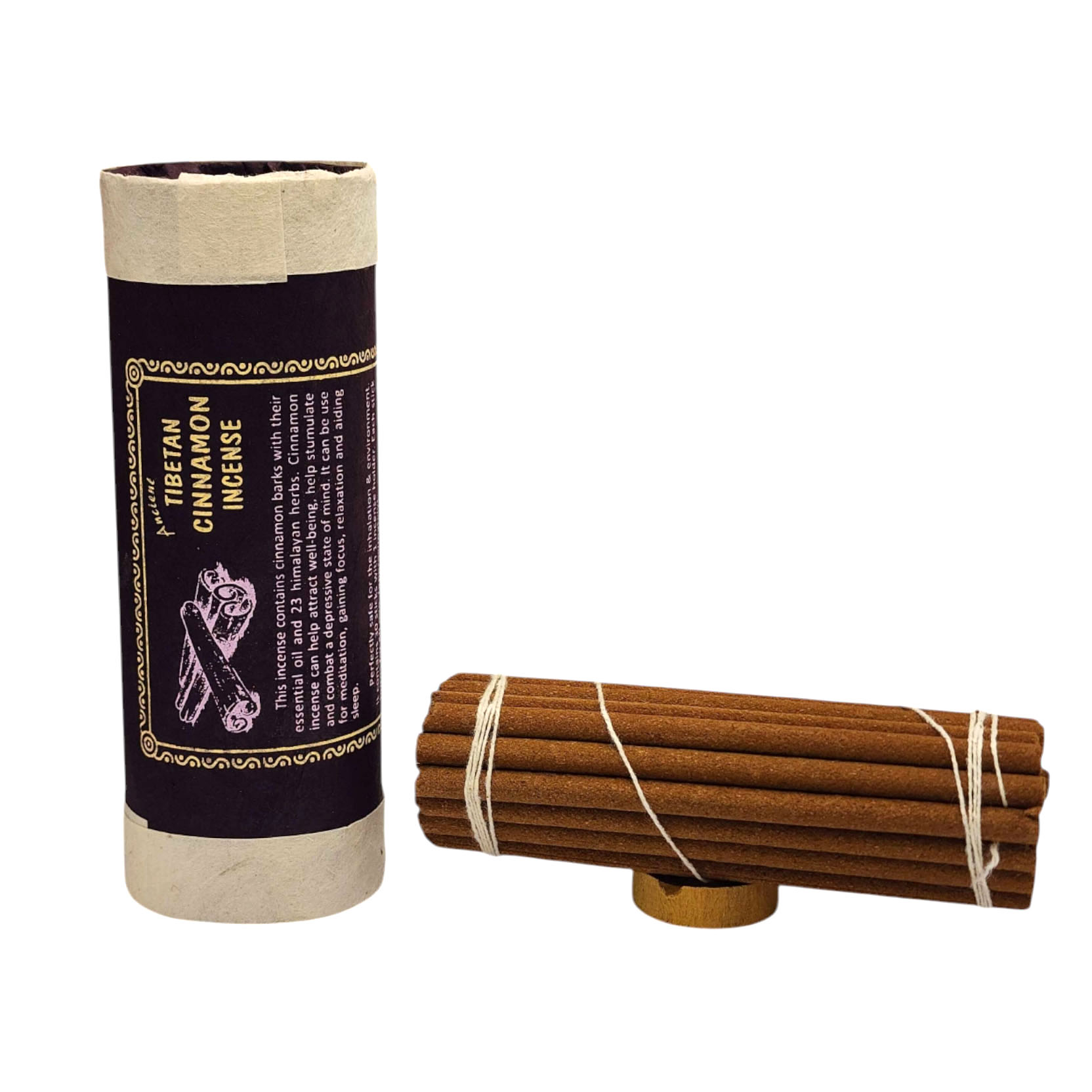 [tibetan Cinnamon] Tibetan Herbal Incense, [30 Sticks], [incense Holder]
