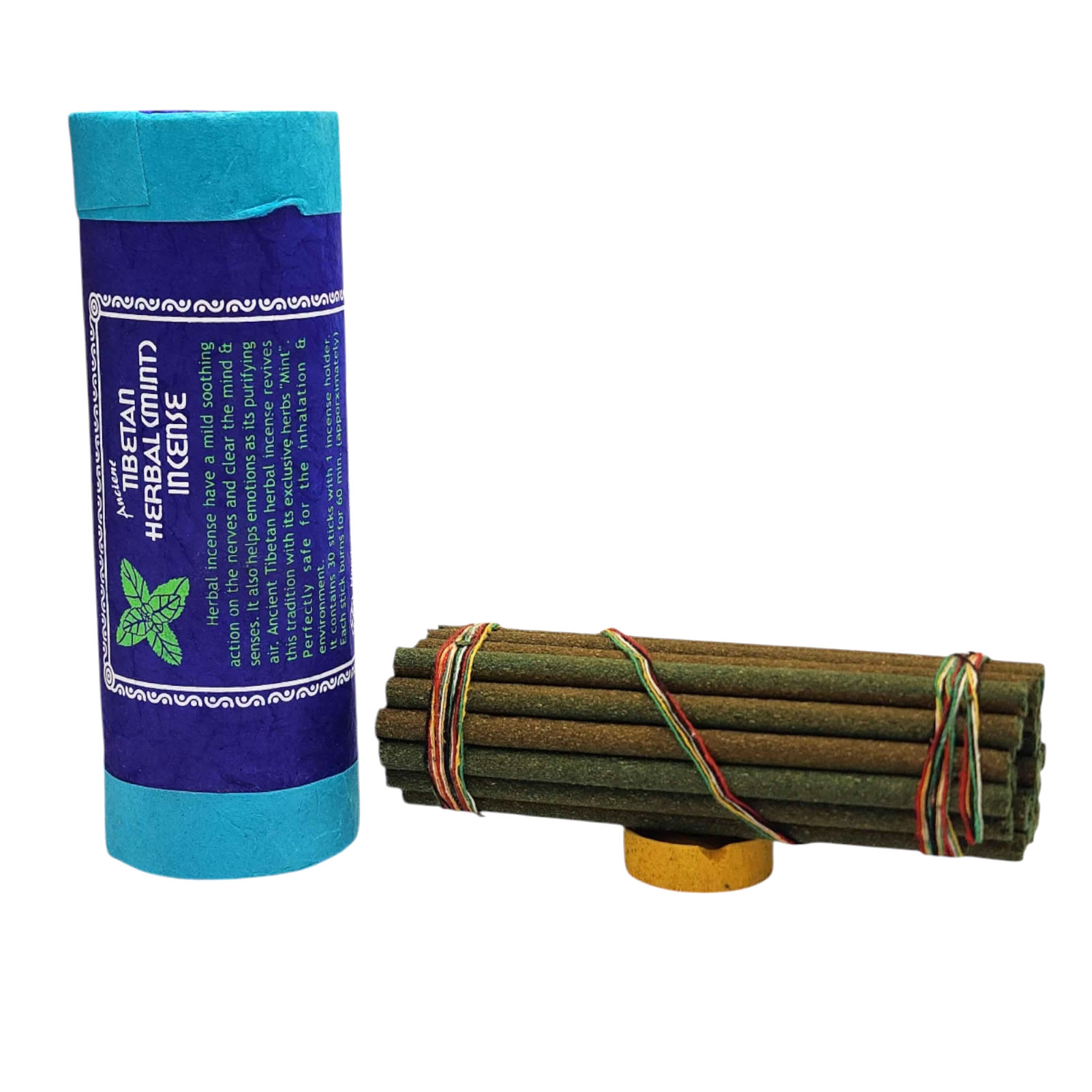 Tibetan Herbal Mint Incense, [30 Sticks], [incense Holder]