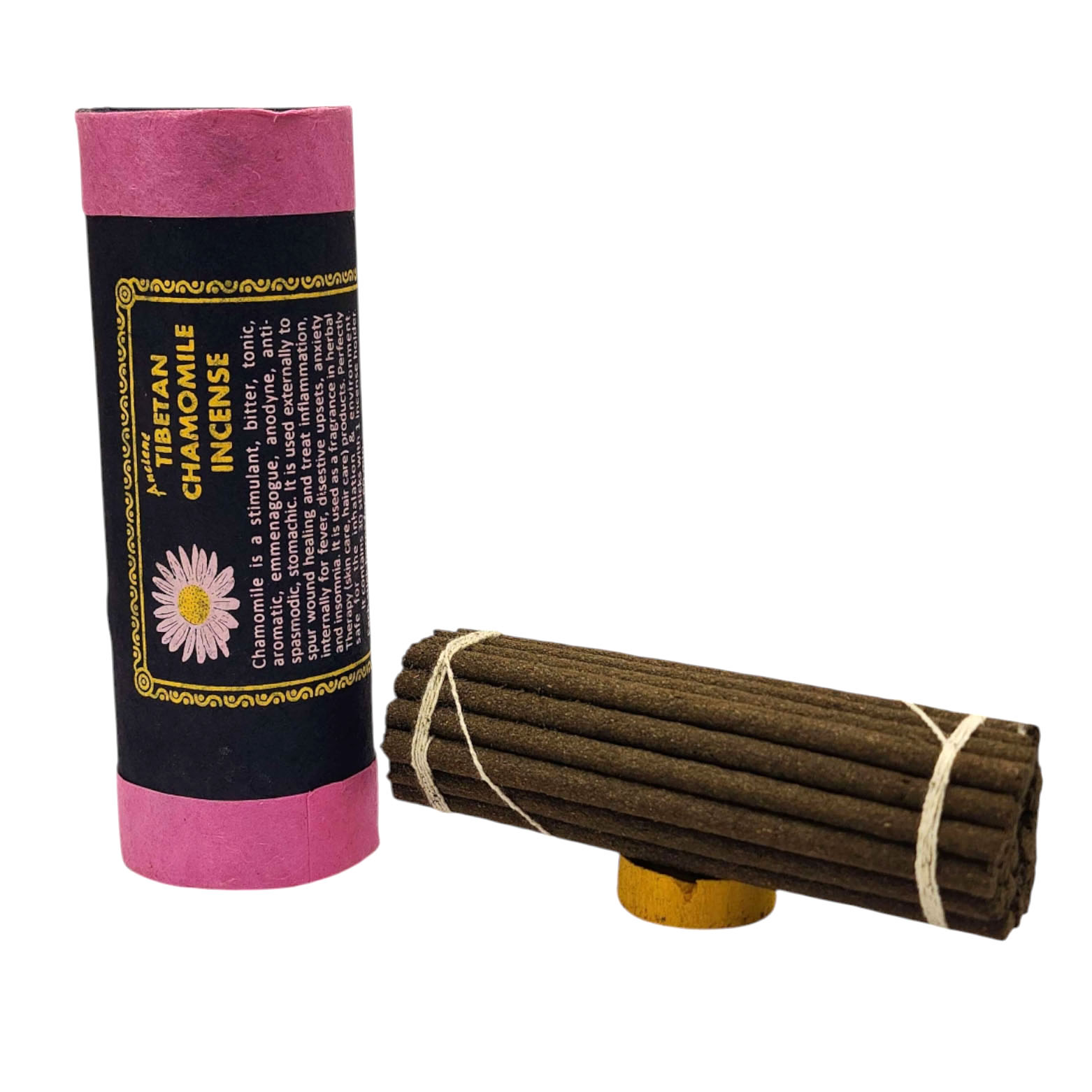 [tibetan Chamomile] Tibetan Herbal Incense, [30 Sticks], [incense Holder]
