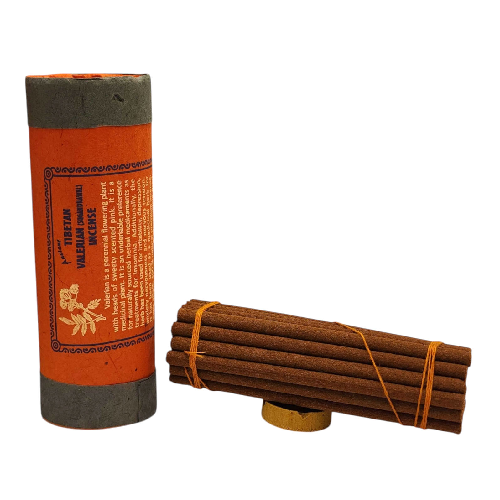 [tibetan Balerian Sugandhawan] Tibetan Herbal Incense, [30 Sticks], [incense Holder]
