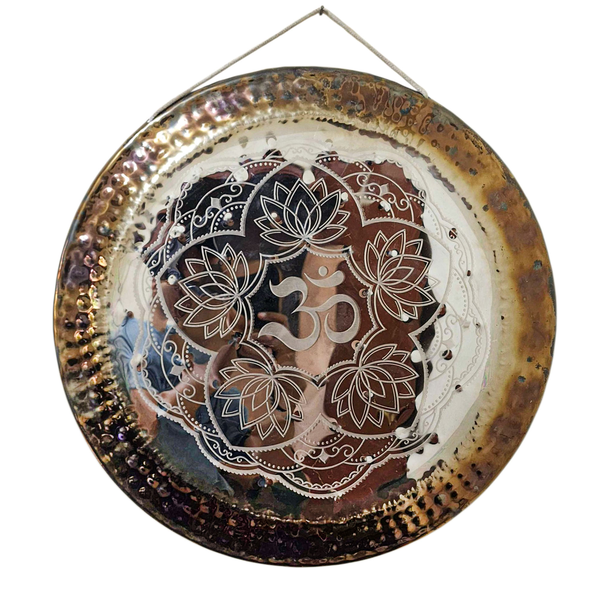 Handmade [gong], Steel Chau Gong, Tam-tam Gong, Symphonic Gong With [om] Etching Carving