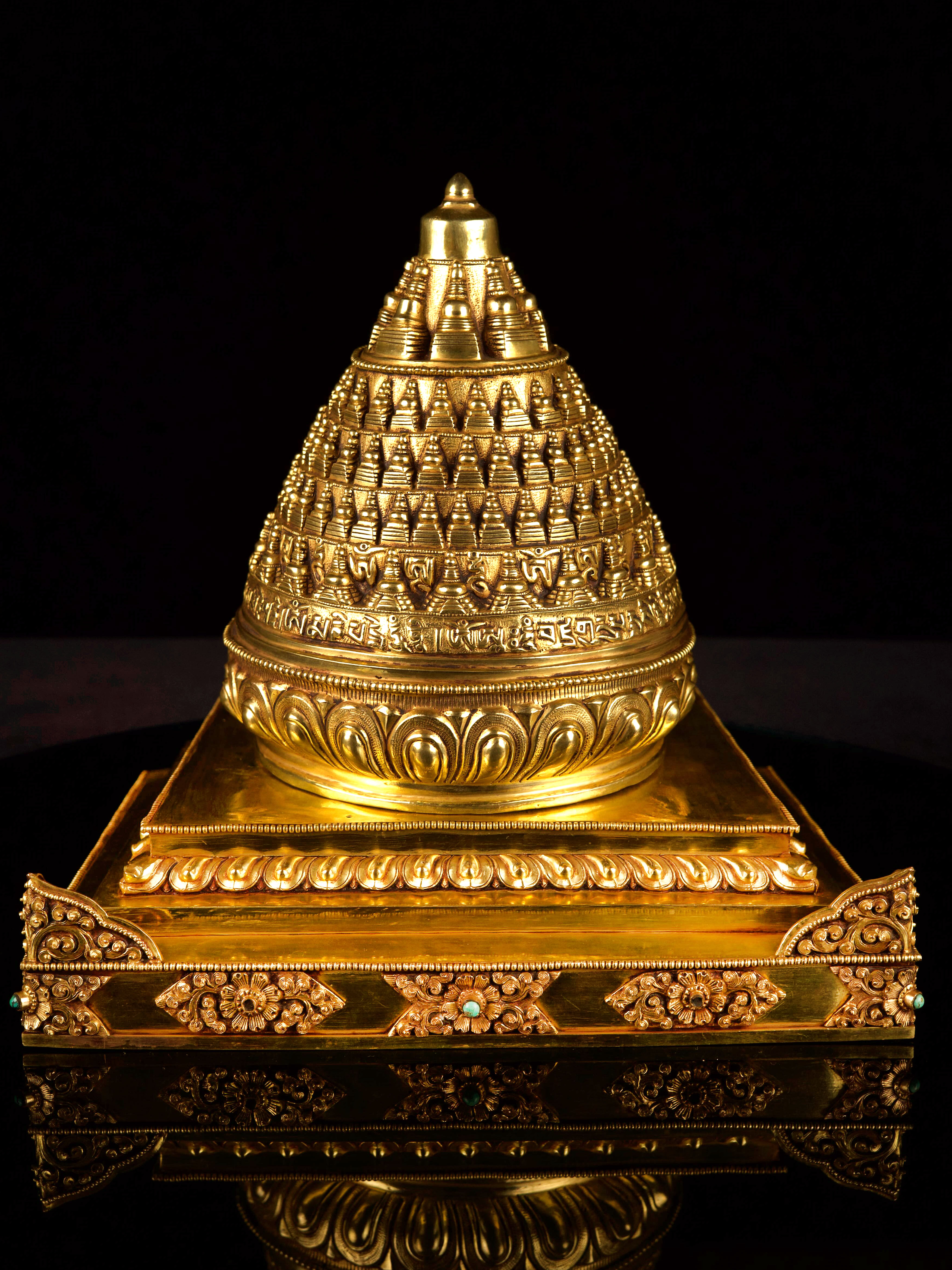 [stupa] Buddhist Handmade Statue, With [full Fold Plated]