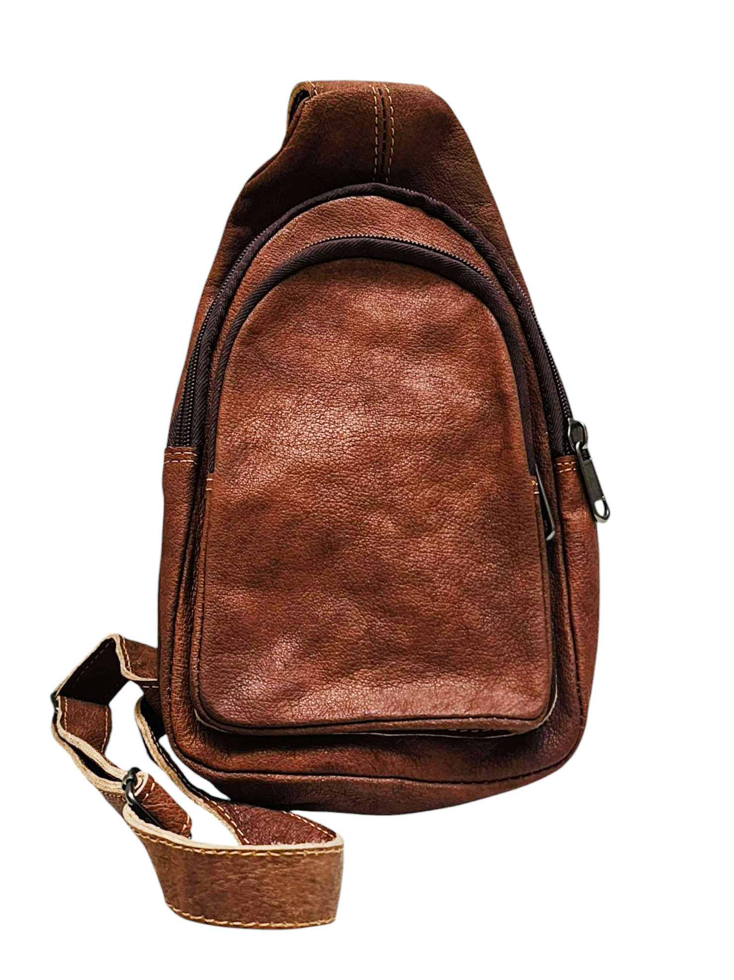 Himalayan Yak Leather [back Pack Bag], [2zip] And [2pocket]