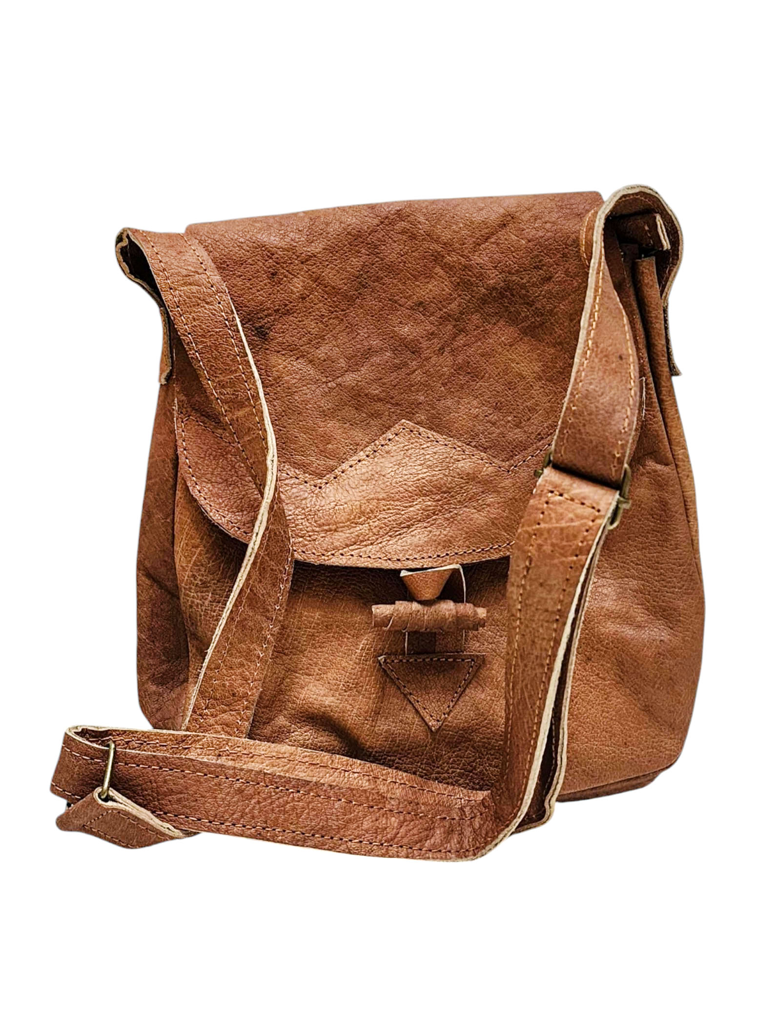 Himalayan Yak Leather Office Shoulder Bag [1 Pockets], [1 Zip], With [hook Lock]