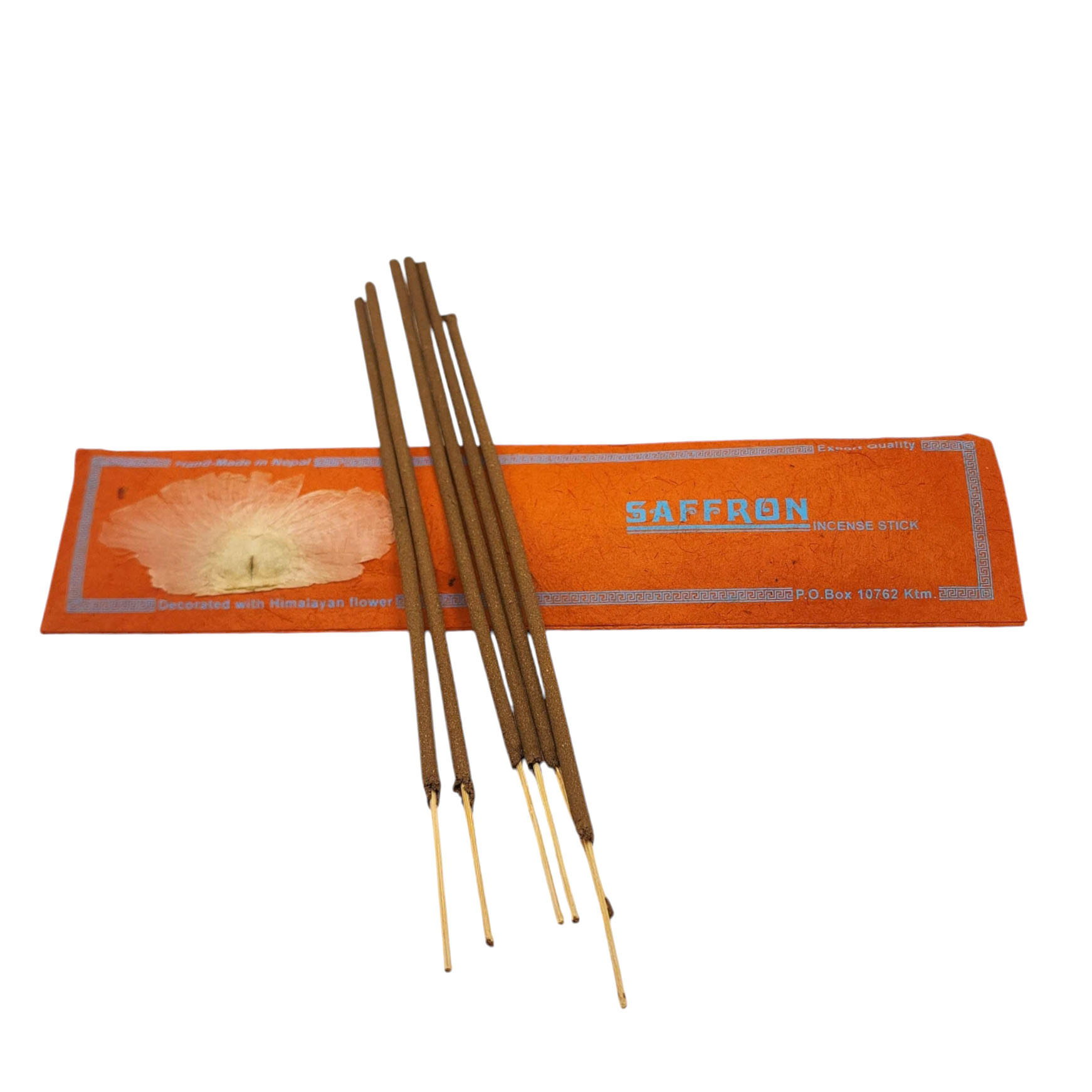 Saffron Ritual Incense Stick, [15 Stick], [high Quality], Made In Nepal