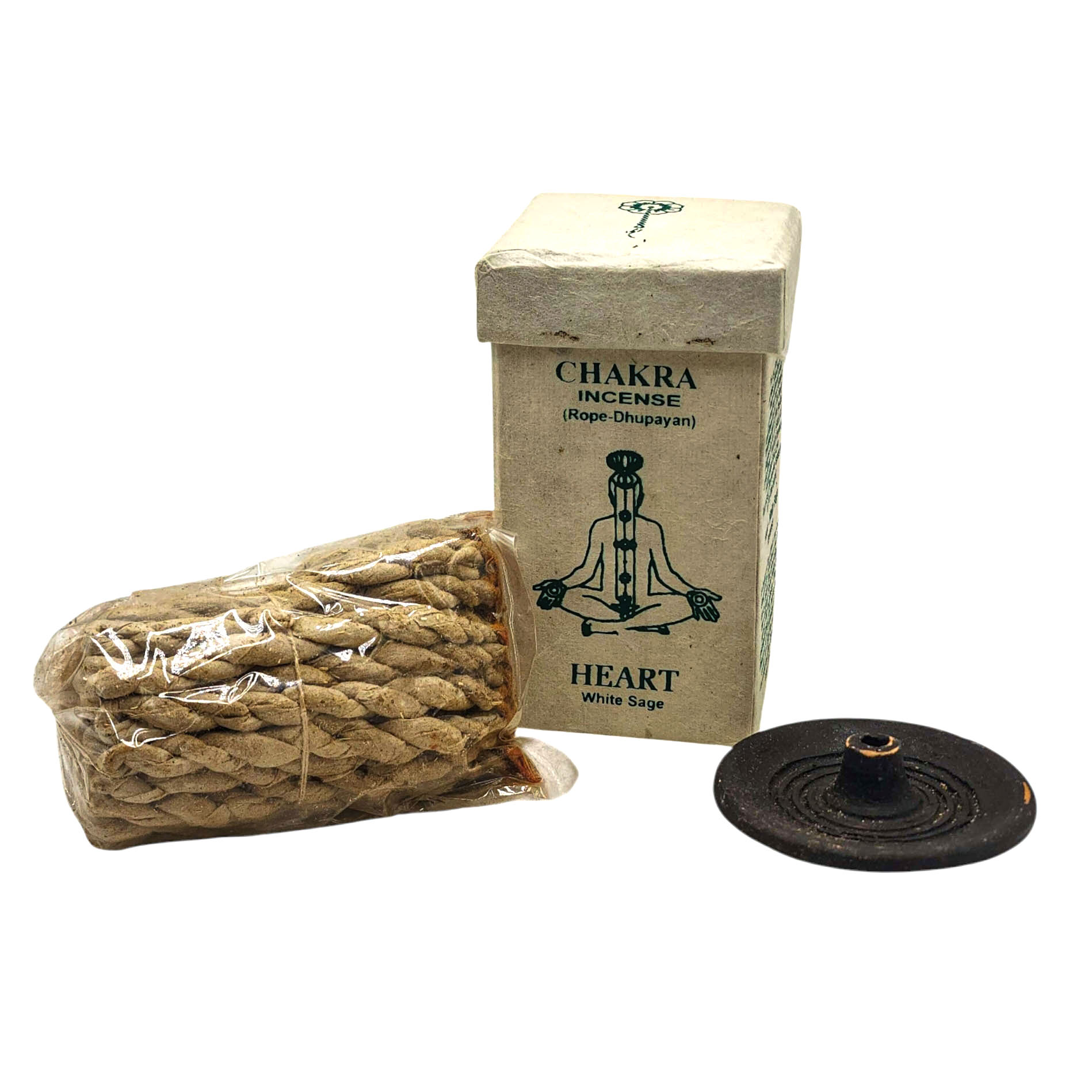 Chakara Heart White Sage Handmade Rope Incense, [high Quality] With [35 Rope] , By Tibetan Organic Incense