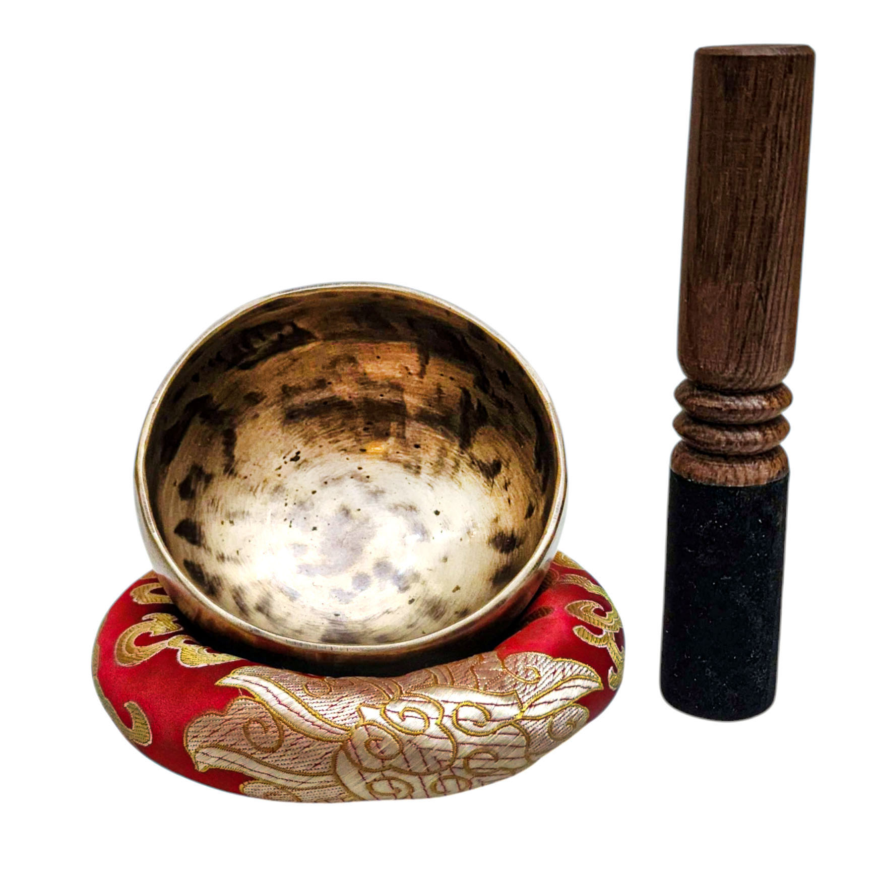 Jambati Singing Bowl, [tiger Antique], Buddhist Hand Beaten, Antique Finishing, [select Accessories], [select Accessories]