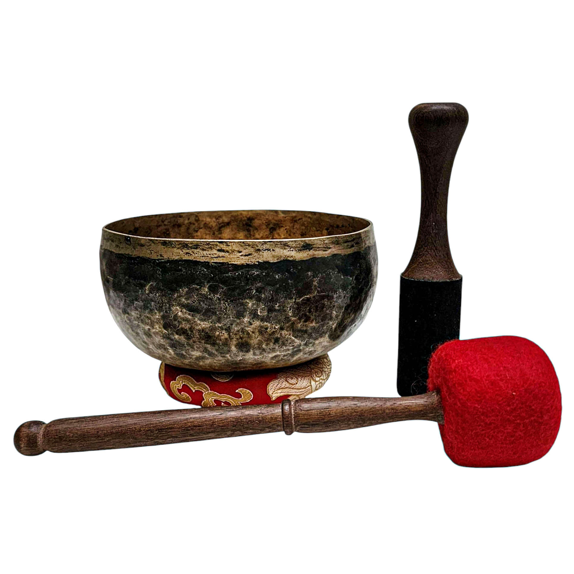 [rare Find], [kopre], Buddhist Hand Beaten Singing Bowl, Antique Finishing, [select Accessories]