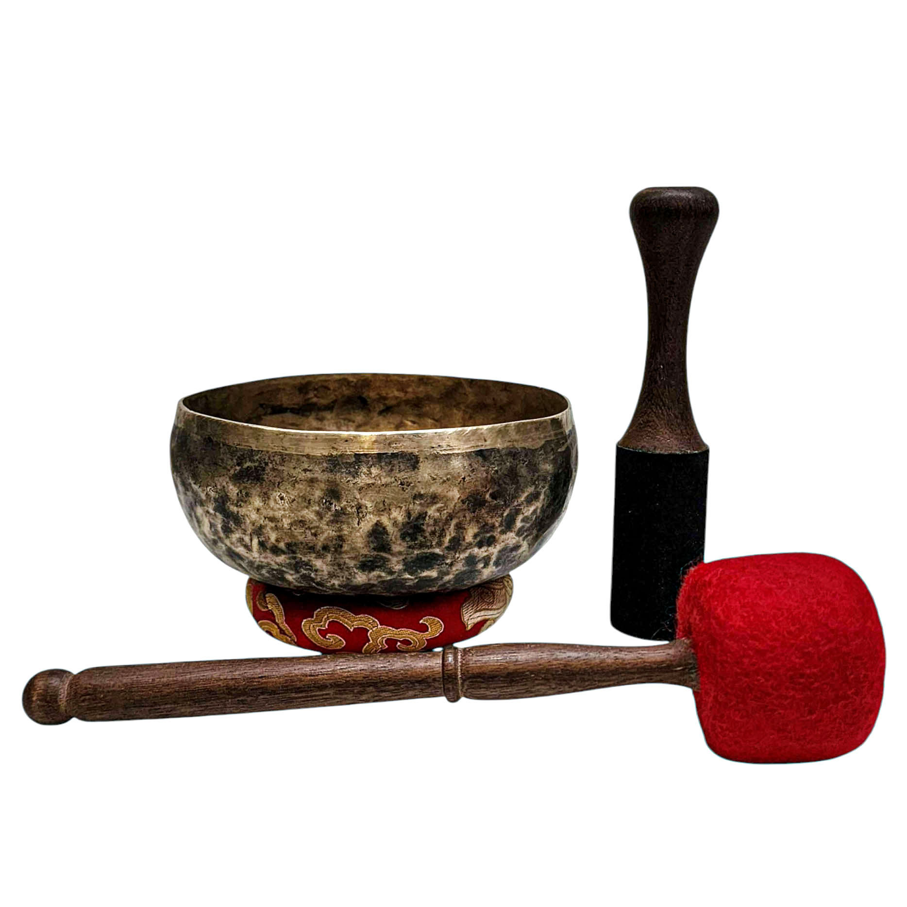 [rare Find], [kopre], Buddhist Hand Beaten Singing Bowl, Antique Finishing, [select Accessories]