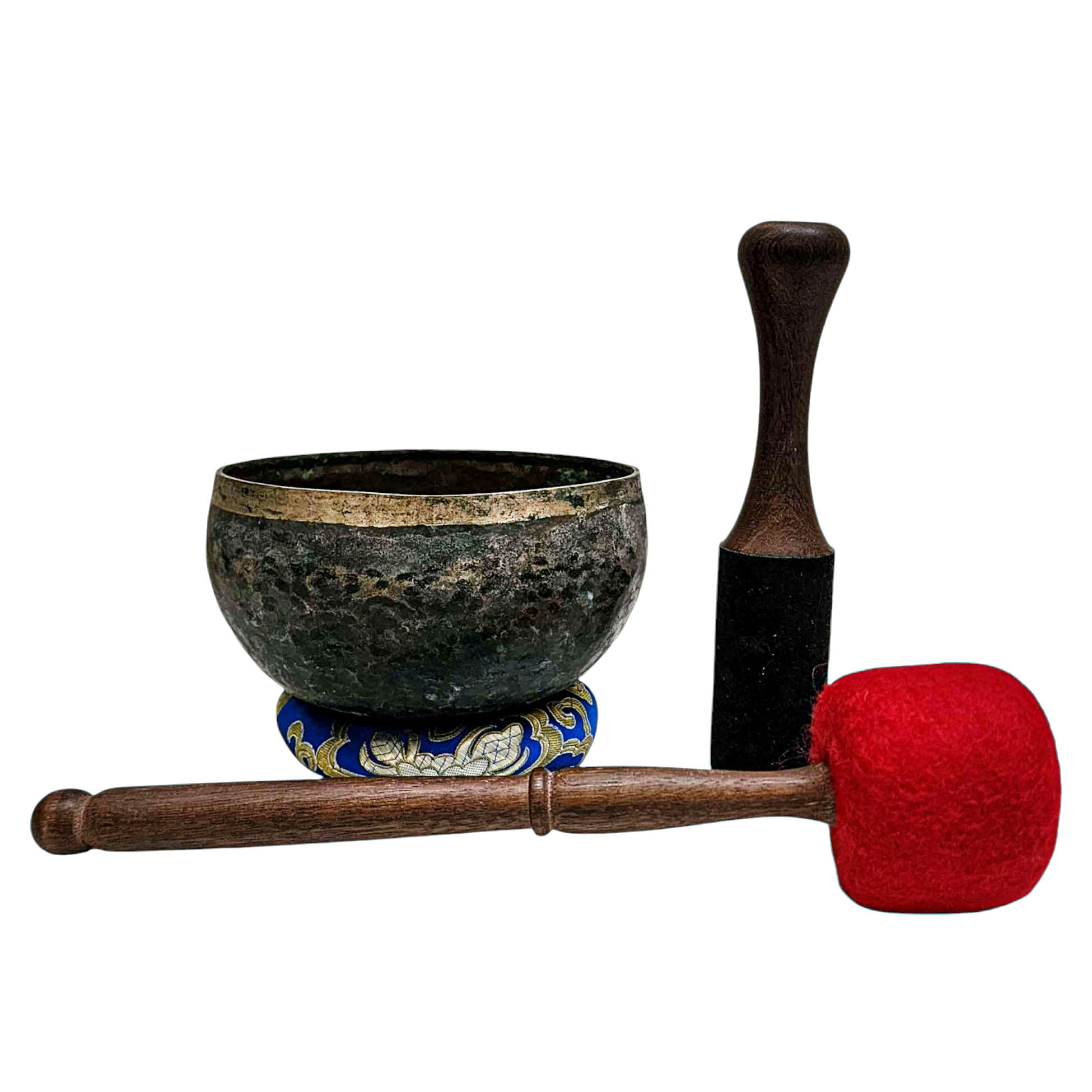 [rare Find], [kopre], Buddhist Hand Beaten Singing Bowl, Antique Finishing, [select Accessories]