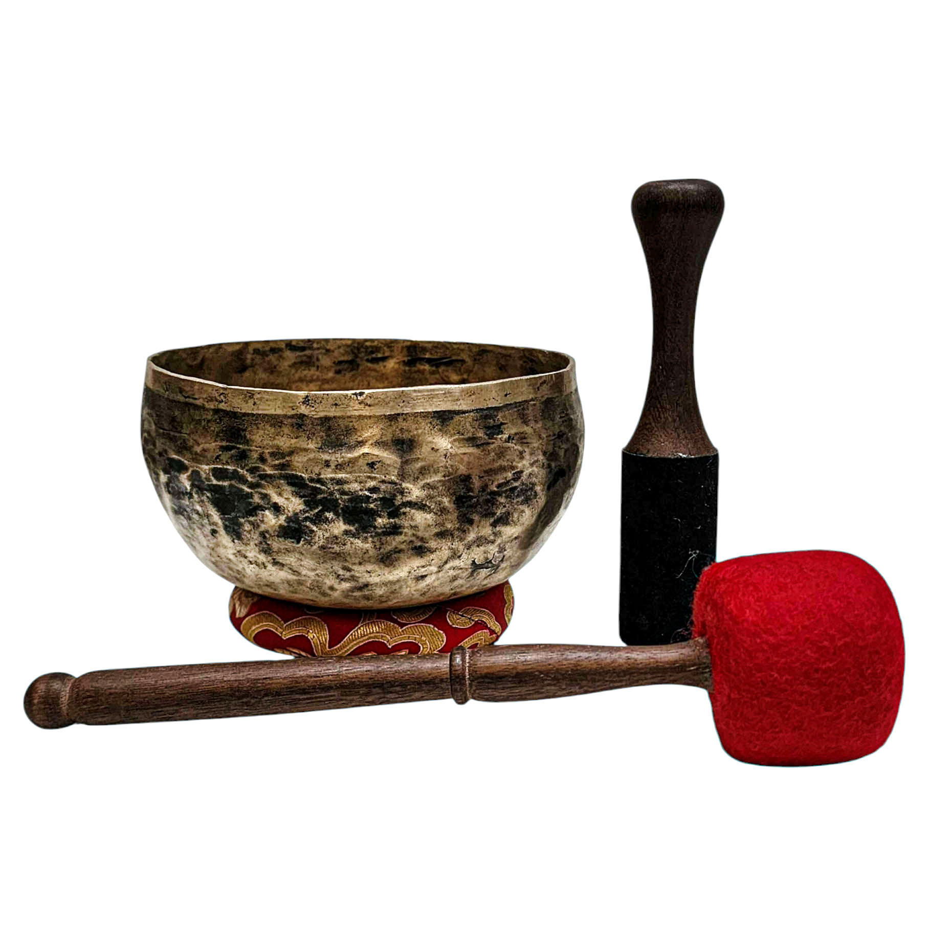 [rare Find], [kopre], Buddhist Hand Beaten Singing Bowl, Antique Finishing, [select Accessories]