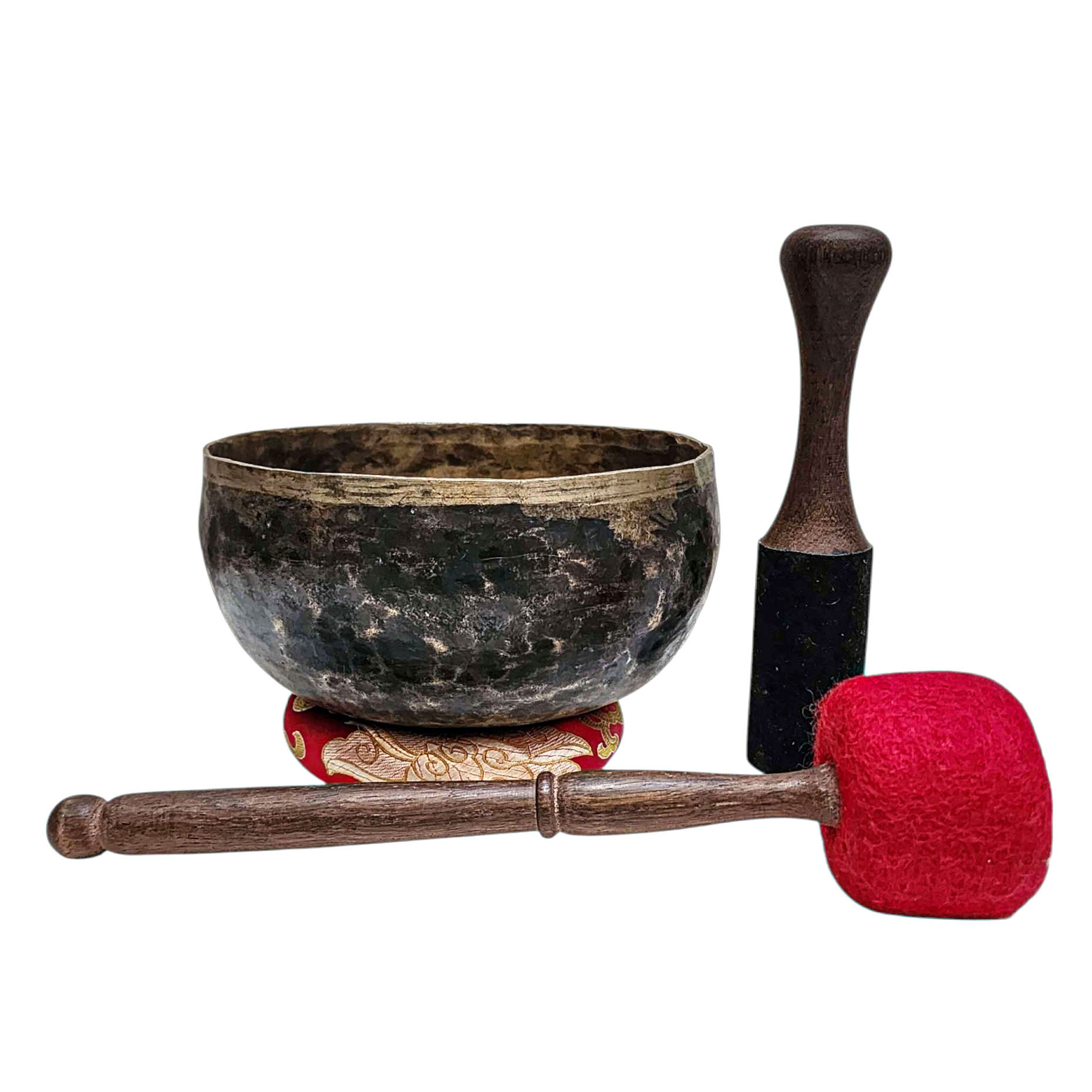 [rare Find], [kopre], Buddhist Hand Beaten Singing Bowl, Antique Finishing, [select Accessories]