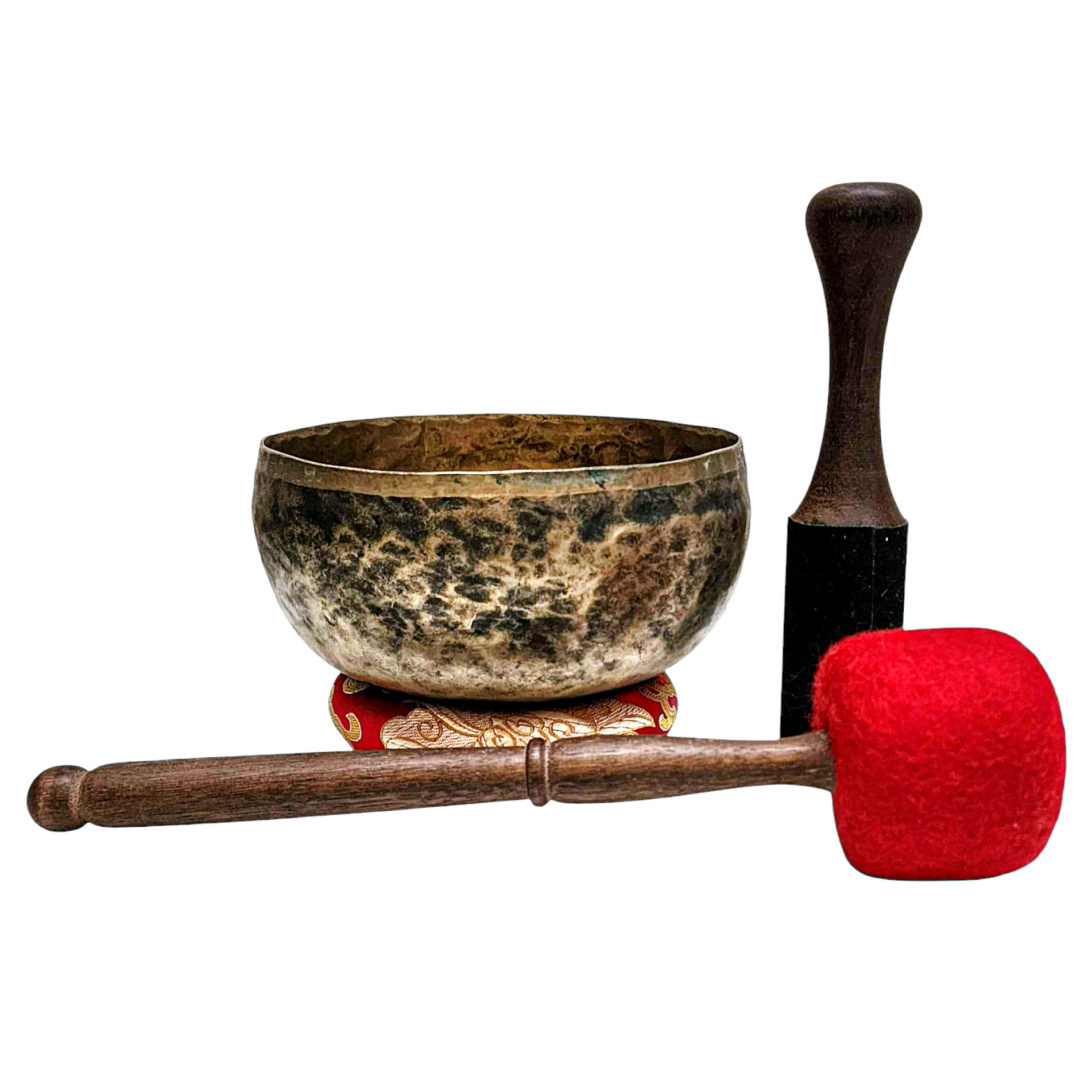 [rare Find], [kopre], Buddhist Hand Beaten Singing Bowl, Antique Finishing, [select Accessories]