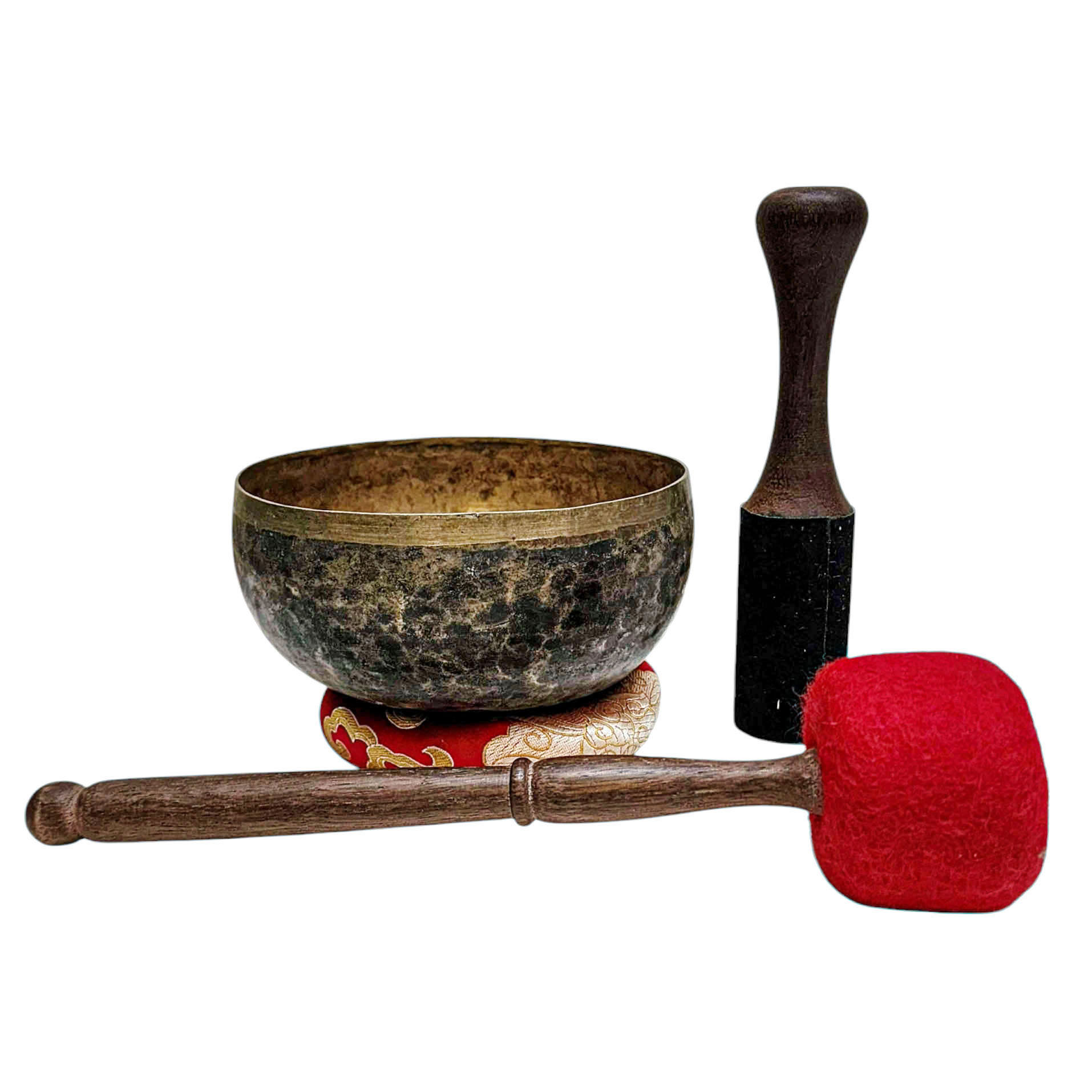 [rare Find], [kopre], Buddhist Hand Beaten Singing Bowl, Antique Finishing, [select Accessories]