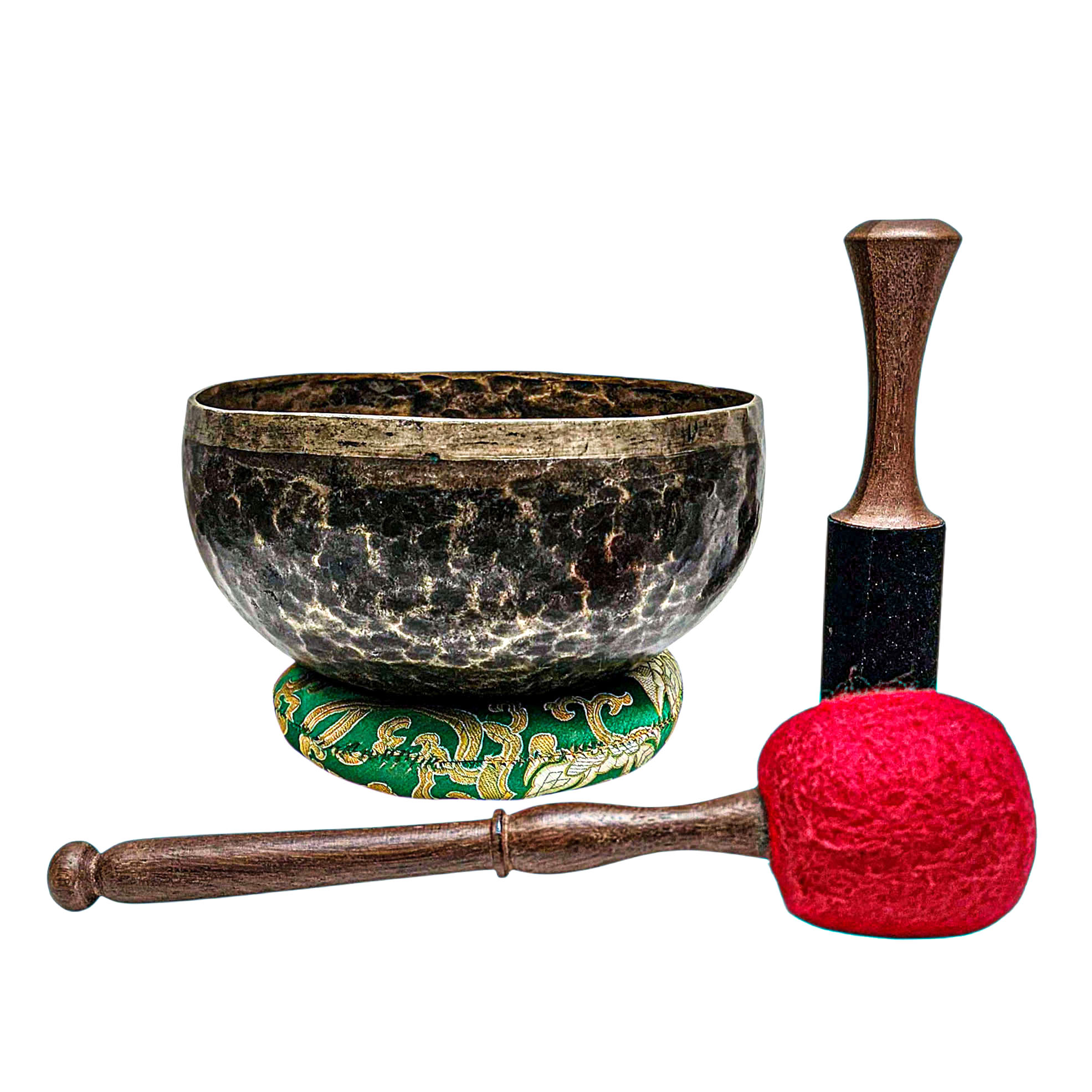 [rare Find], [kopre], Buddhist Hand Beaten Singing Bowl, Antique Finishing, [select Accessories]