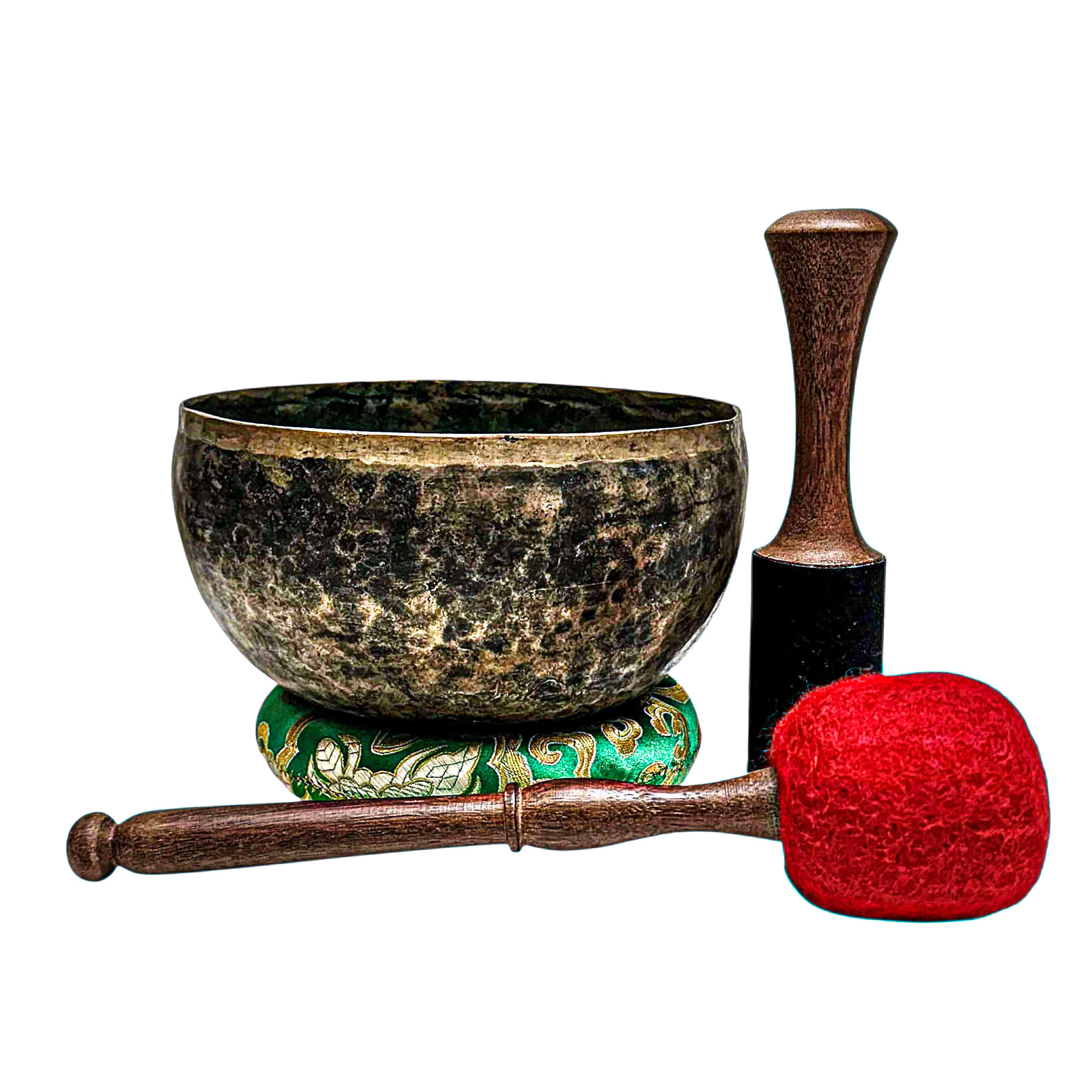 [rare Find], [kopre], Buddhist Hand Beaten Singing Bowl, Antique Finishing, [select Accessories]