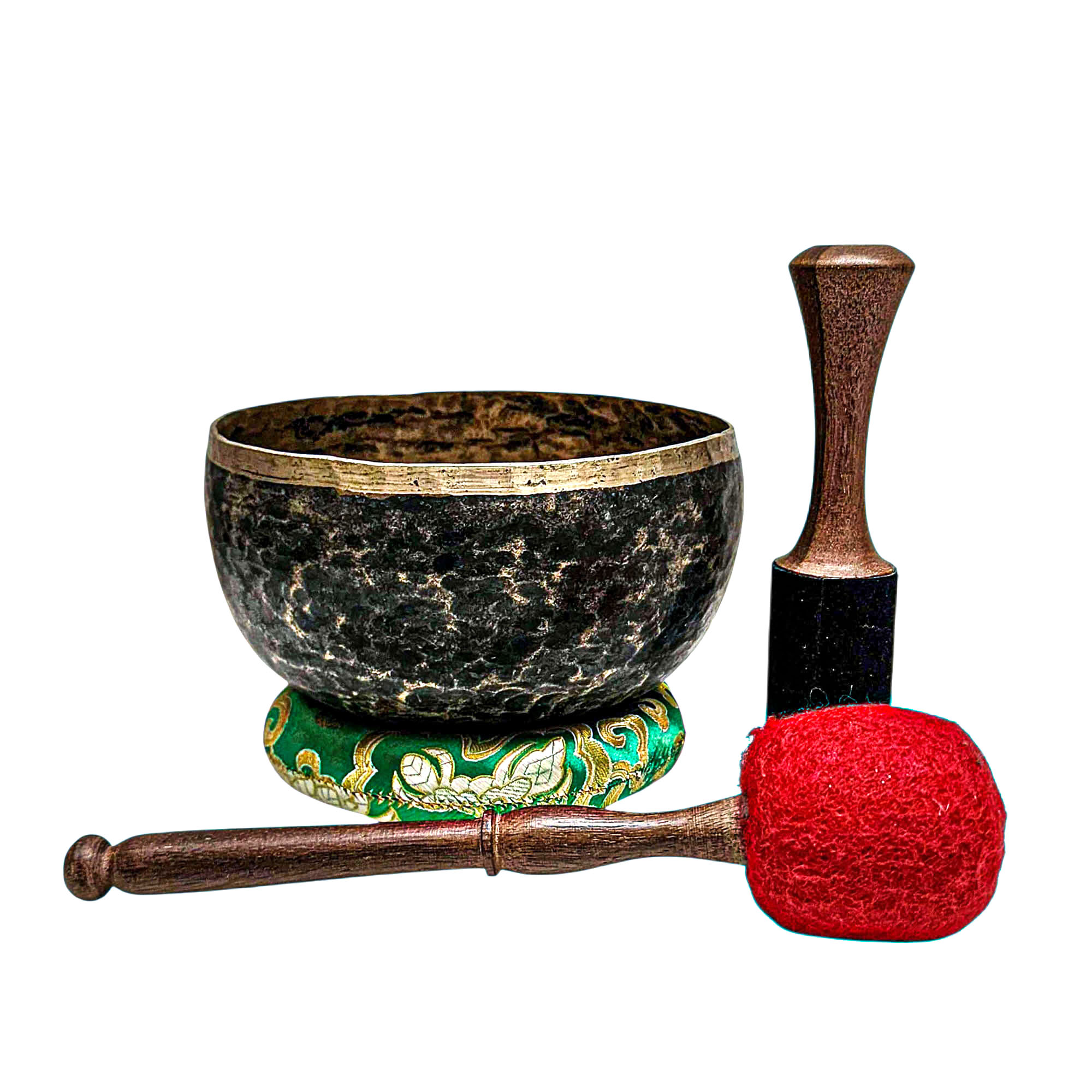 [rare Find], [kopre], Buddhist Hand Beaten Singing Bowl, Antique Finishing, [select Accessories]