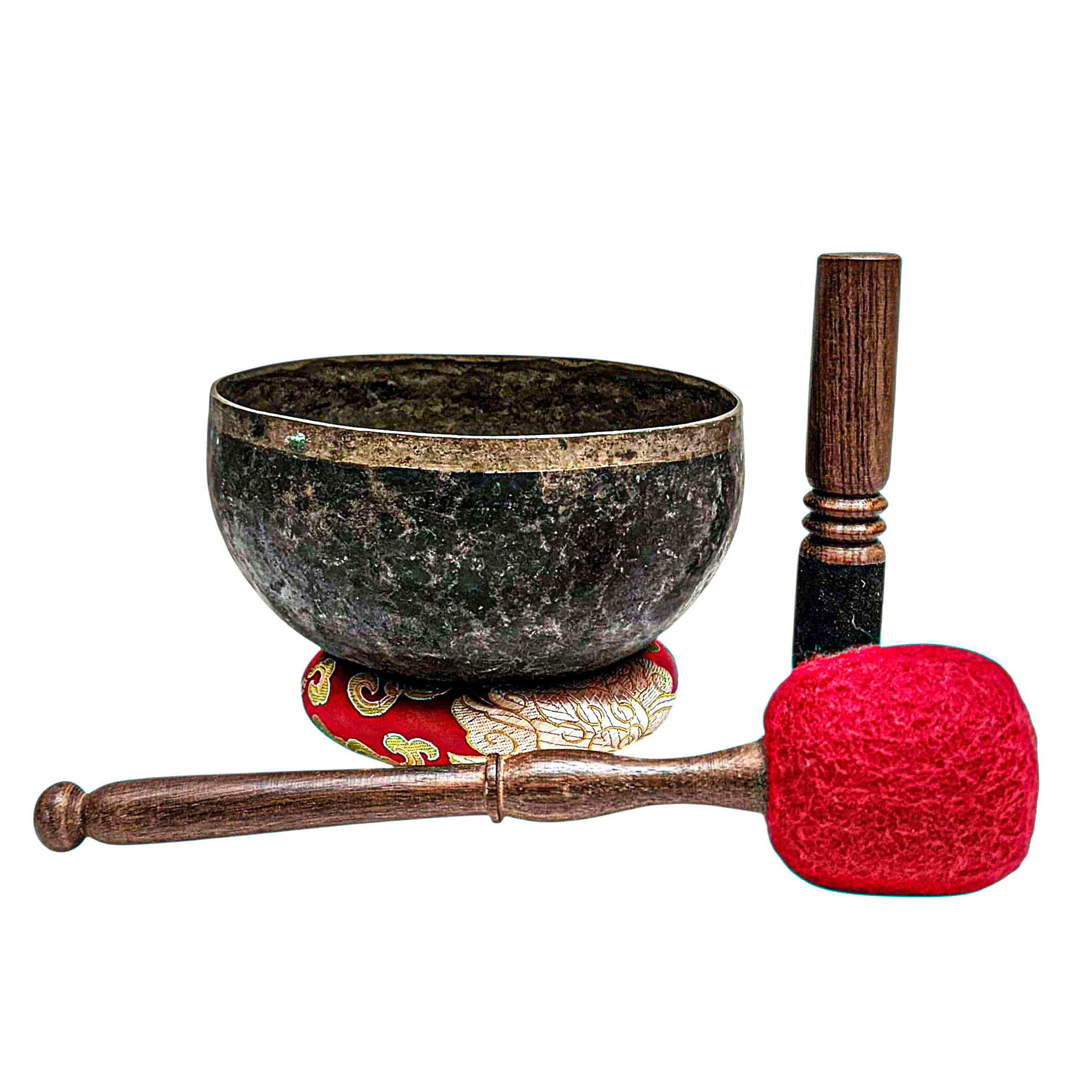 [rare Find], [kopre], Buddhist Hand Beaten Singing Bowl, Antique Finishing, [select Accessories]