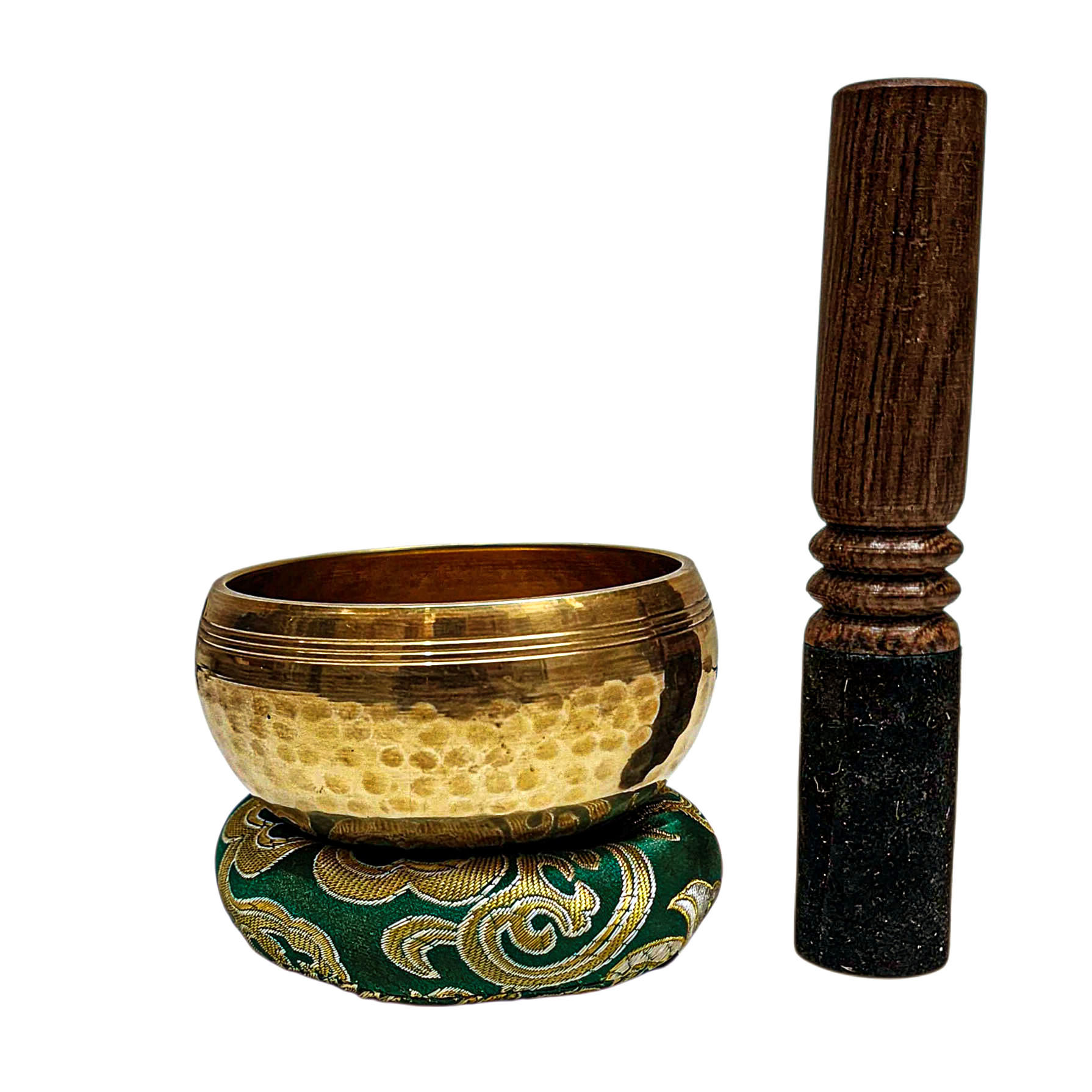 Buddhist Machine Made Singing Bowl, Glossy Finishing, [select Accessories]