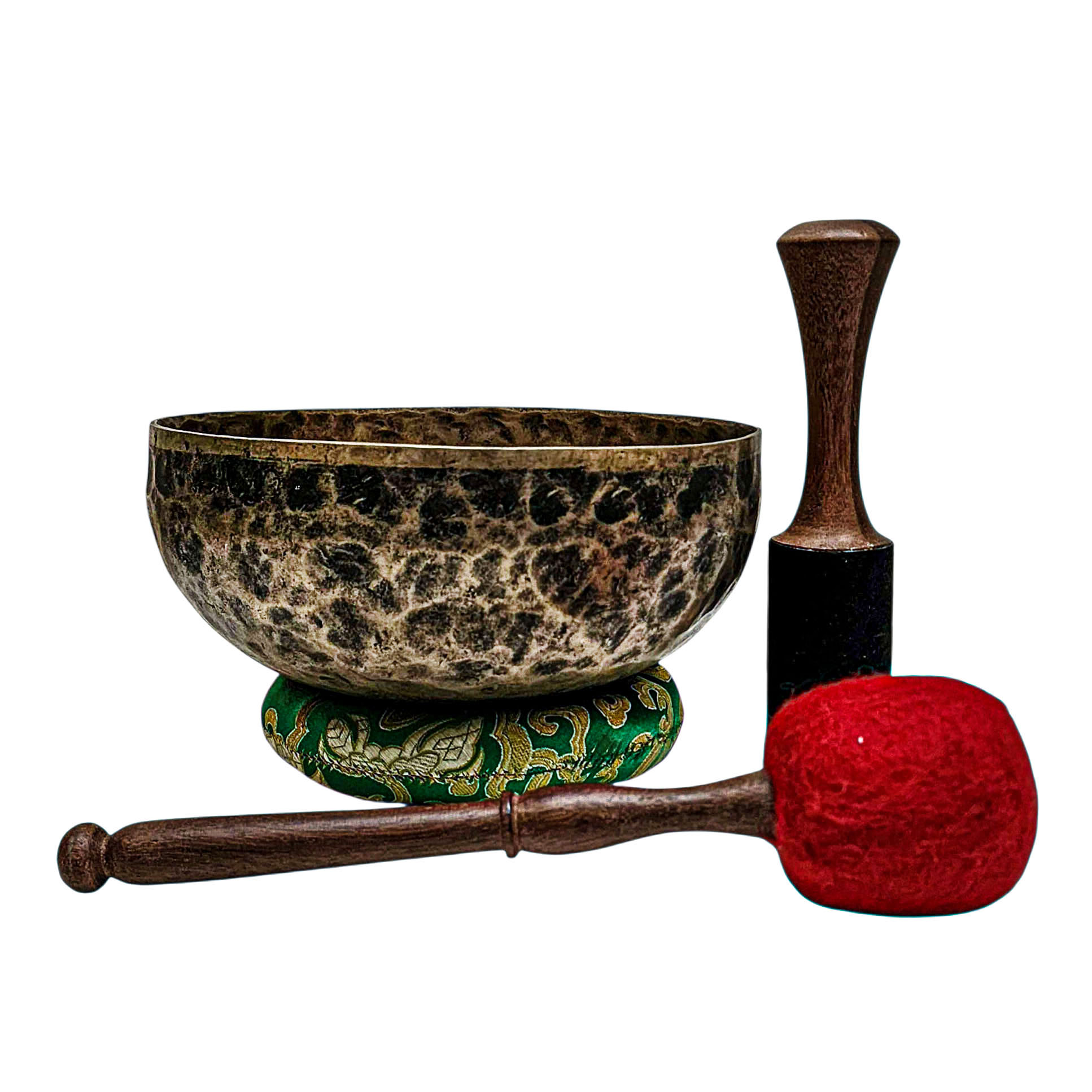 [rare Find], [kopre], Buddhist Hand Beaten Singing Bowl, Antique Finishing, [select Accessories]