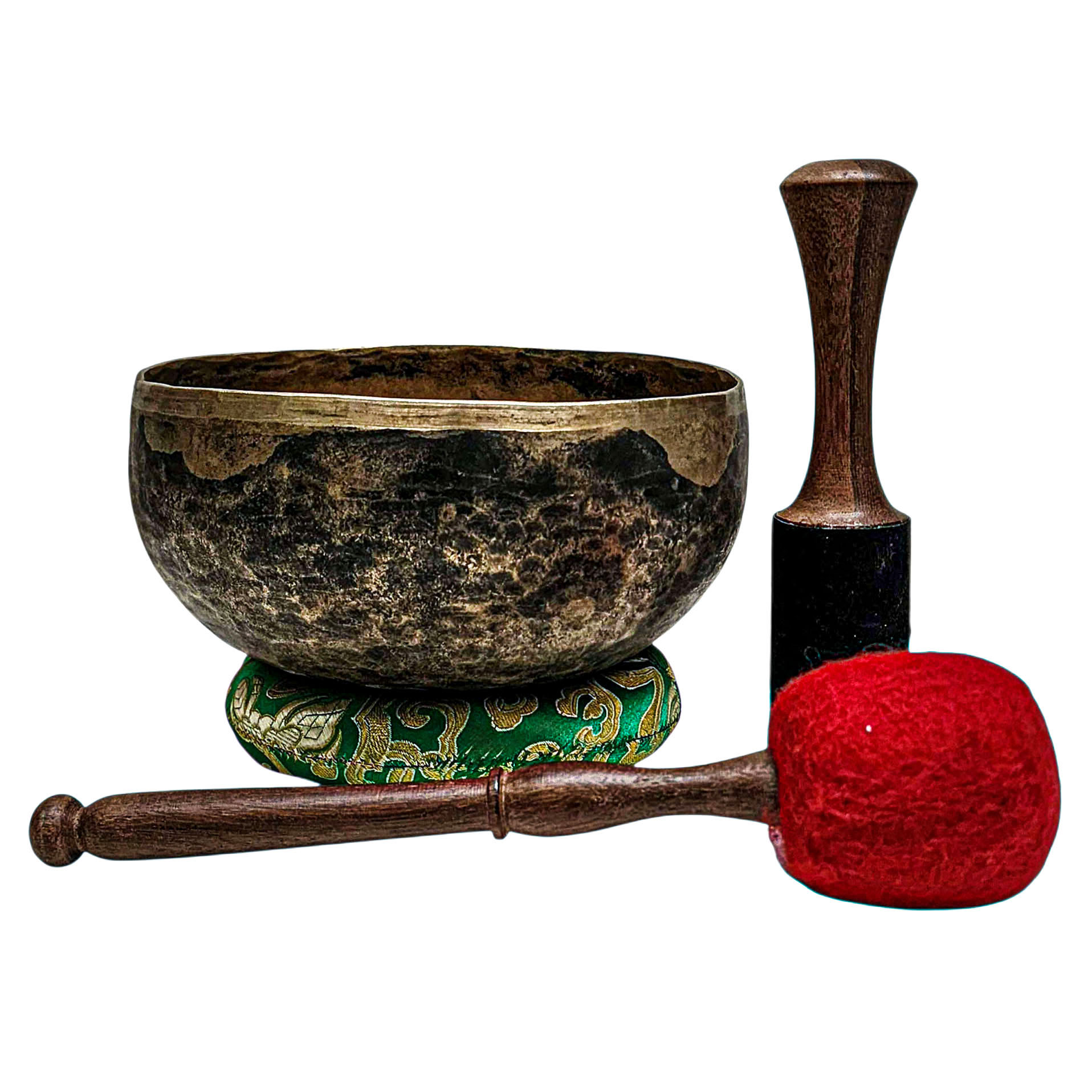 [rare Find], [kopre], Buddhist Hand Beaten Singing Bowl, Antique Finishing, [select Accessories]