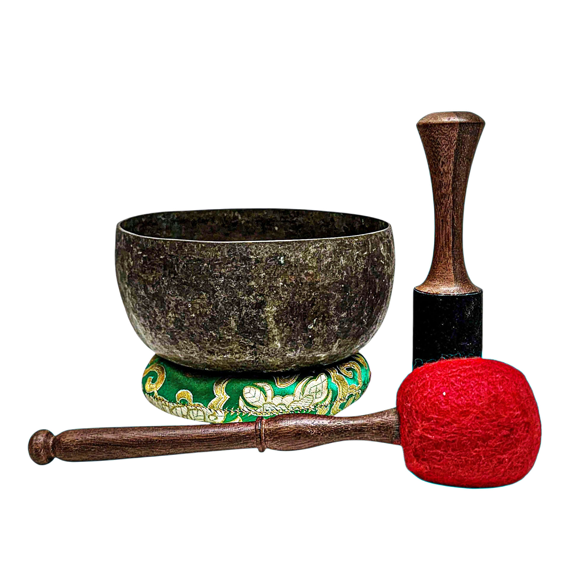 [rare Find], [thadobati], Buddhist Hand Beaten Singing Bowl, Antique Finishing, [select Accessories]