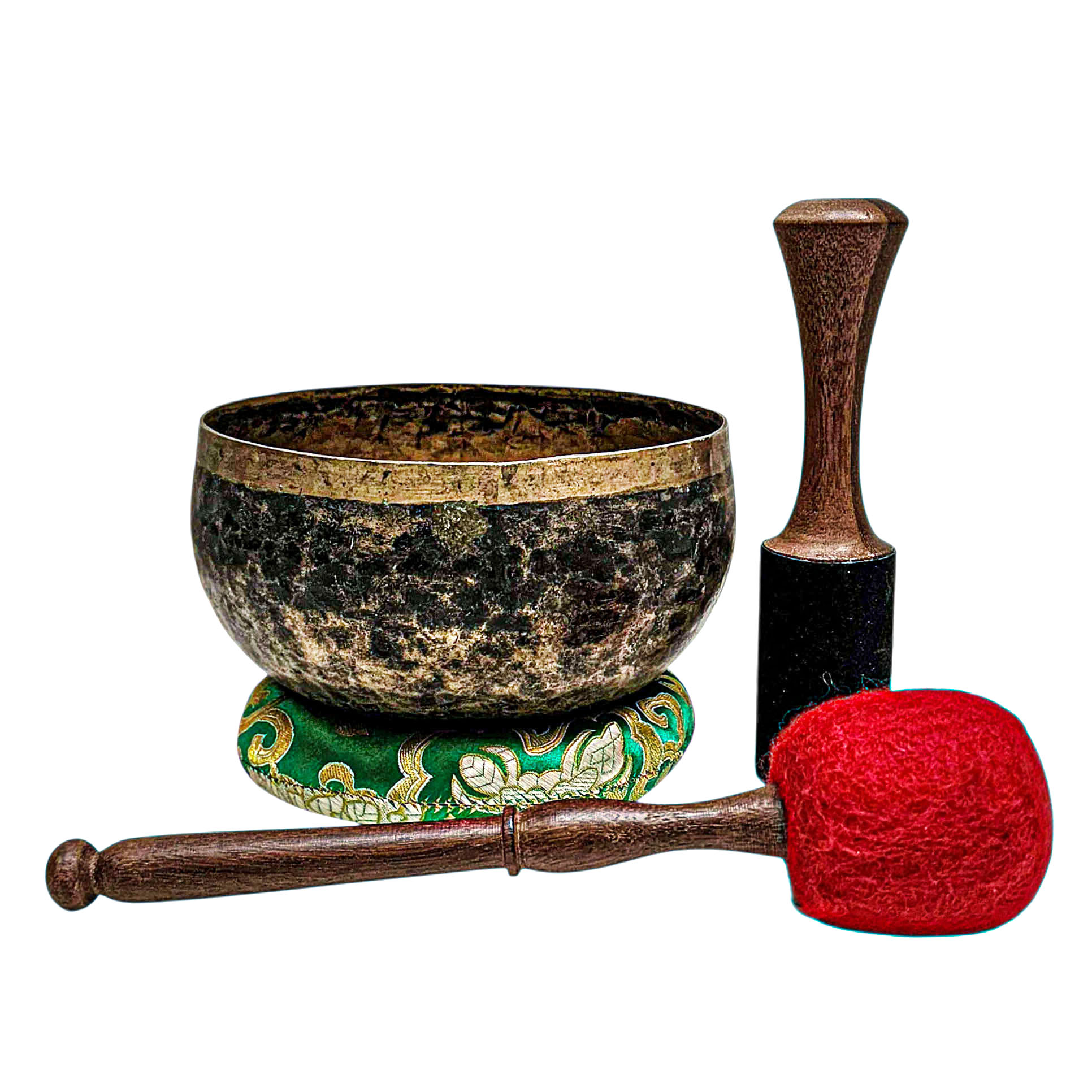 [rare Find], [kopre], Buddhist Hand Beaten Singing Bowl, Antique Finishing, [select Accessories]