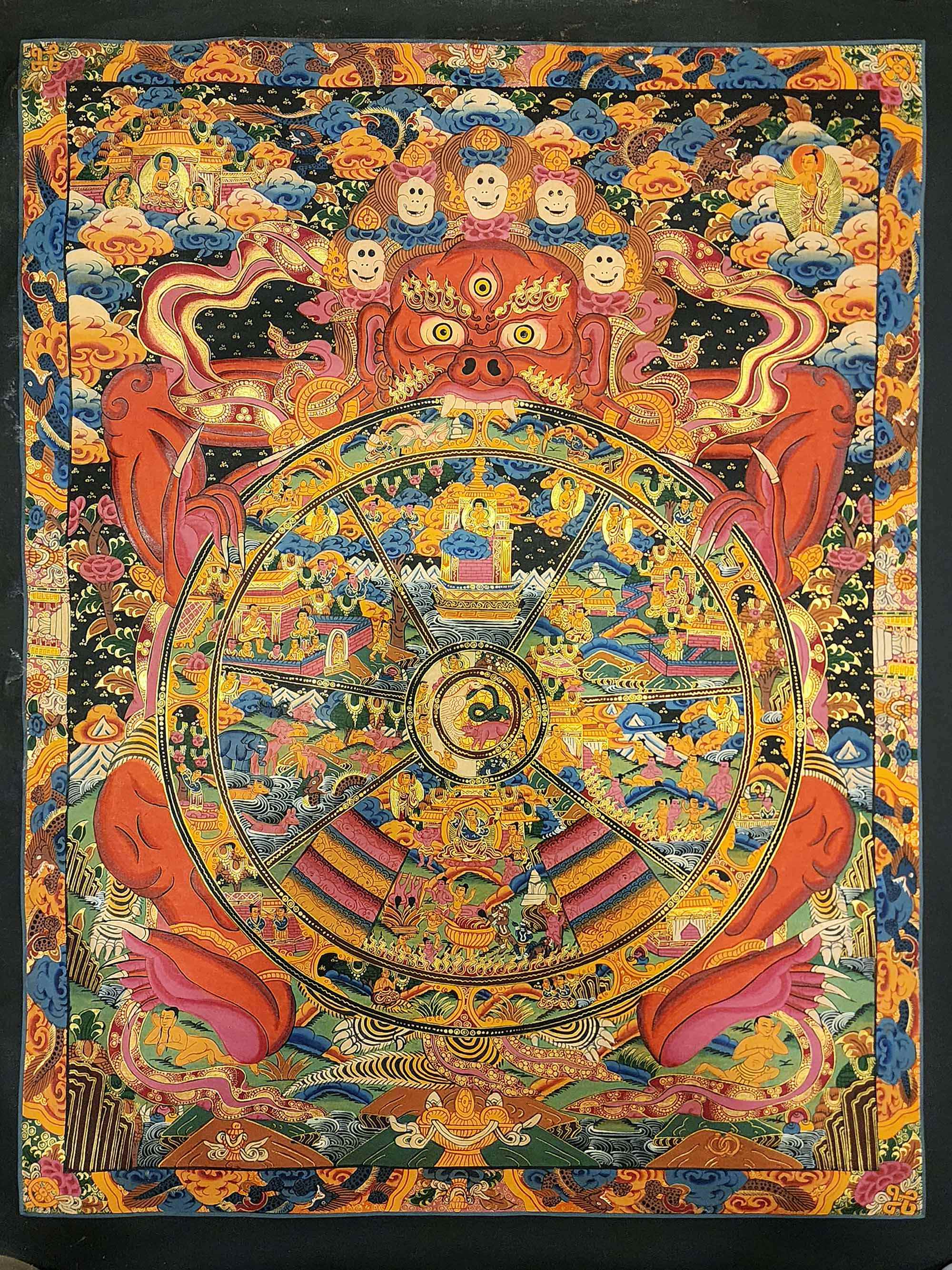 [wheel Of Life], Buddhist Traditional Painting, [hand Painted]
