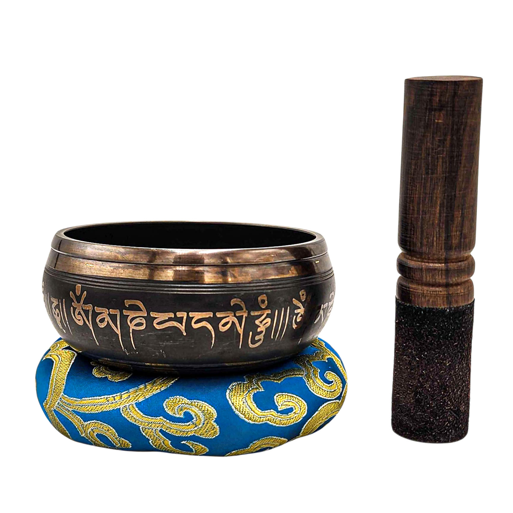 Nepali Singing Bowl With Carved Inside, [select Accessories]