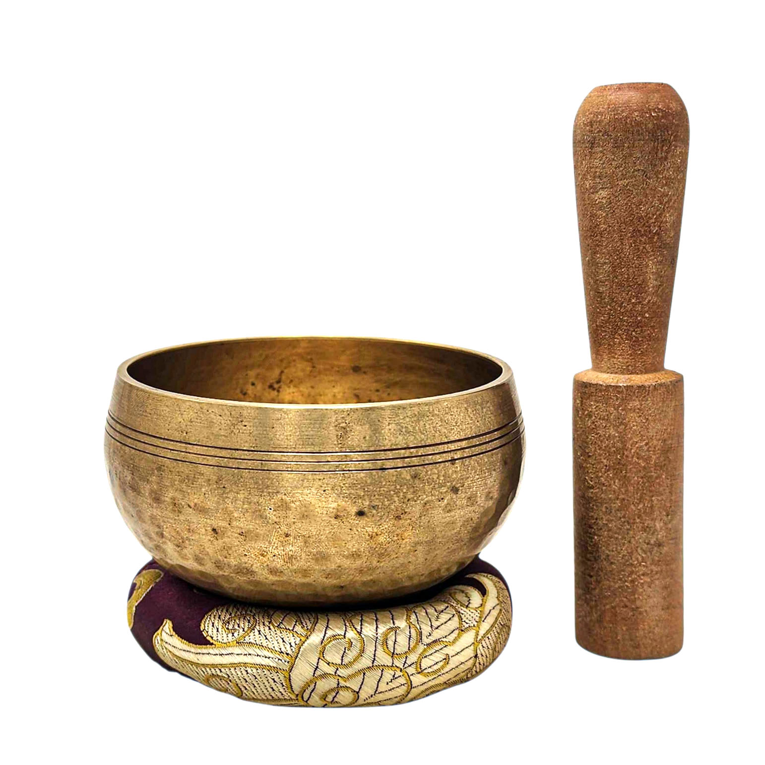 Buddhist Machine Made Singing Bowl, Glossy Finishing, [select Accessories]