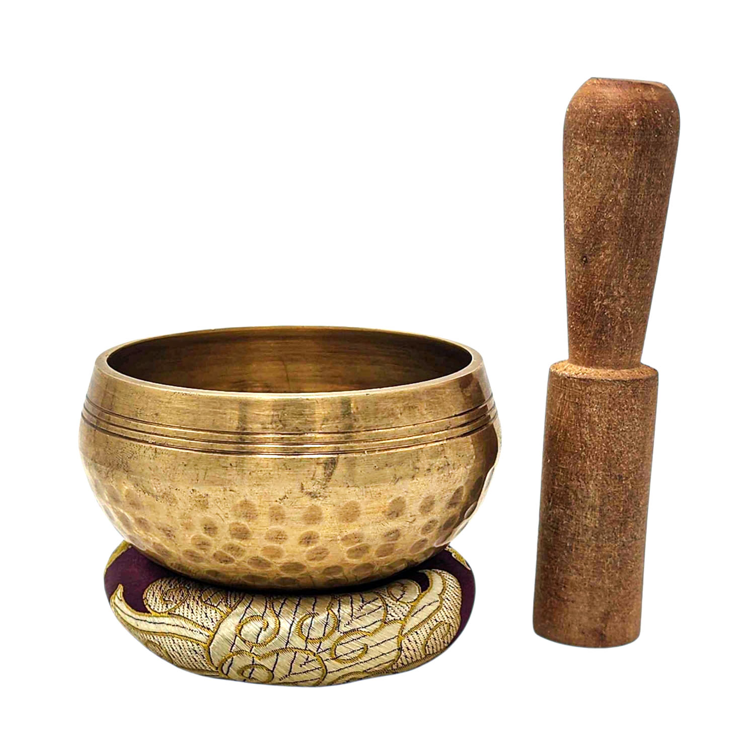 Buddhist Machine Made Singing Bowl, Glossy Finishing, [select Accessories]