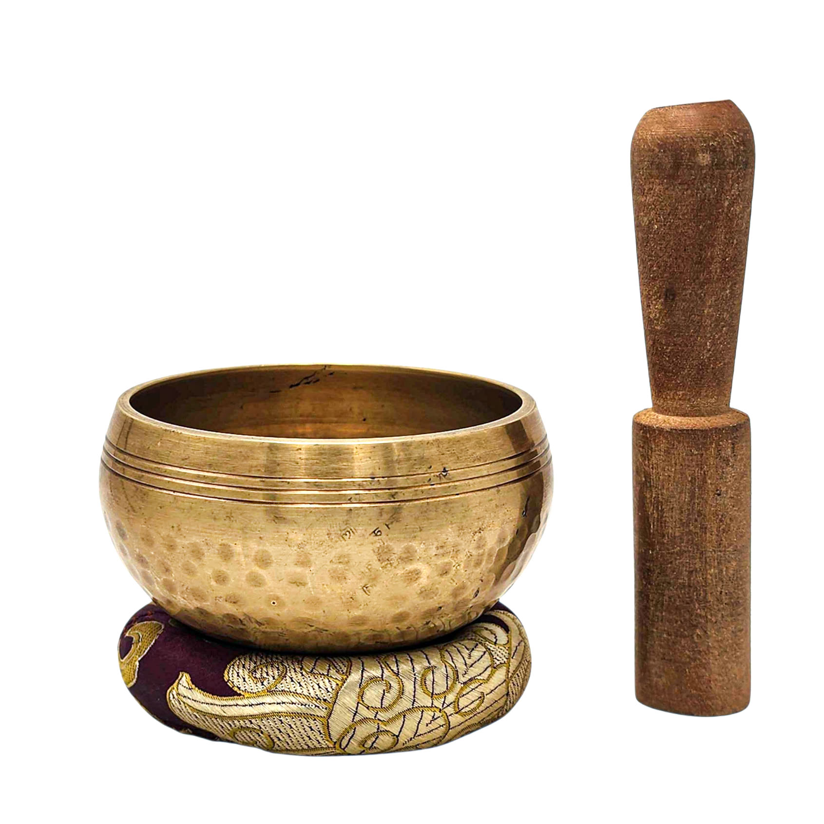 Buddhist Machine Made Singing Bowl, Glossy Finishing, [select Accessories]