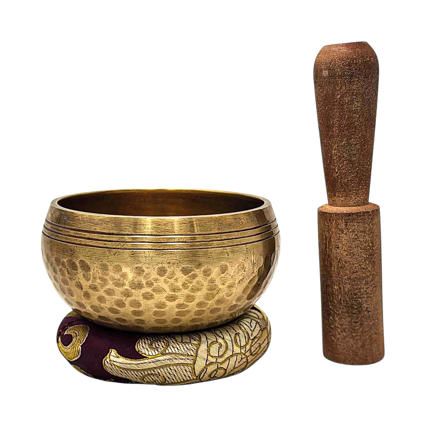 Buddhist Machine Made Singing Bowl, Glossy Finishing, [select Accessories]