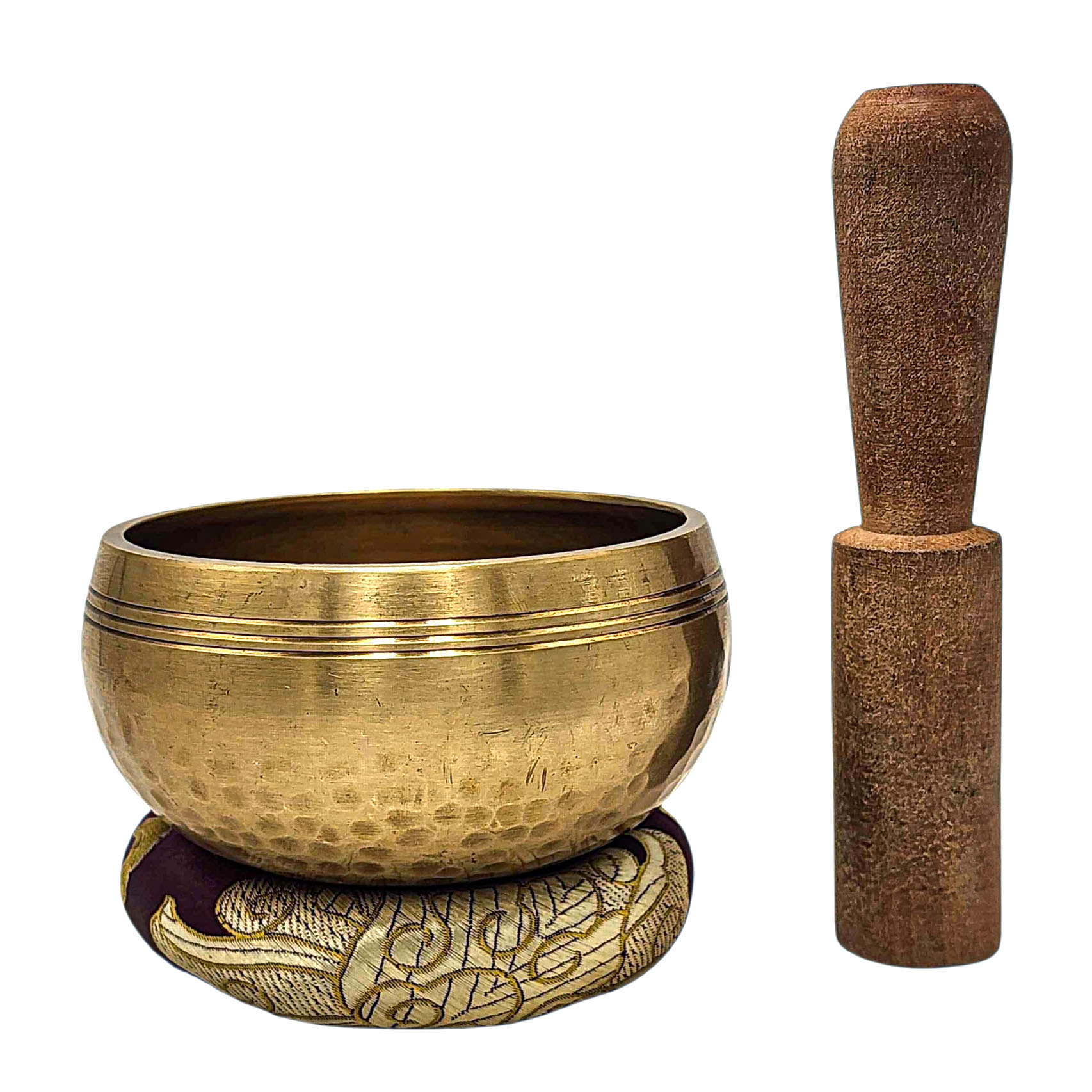 Buddhist Machine Made Singing Bowl, Glossy Finishing, [select Accessories]