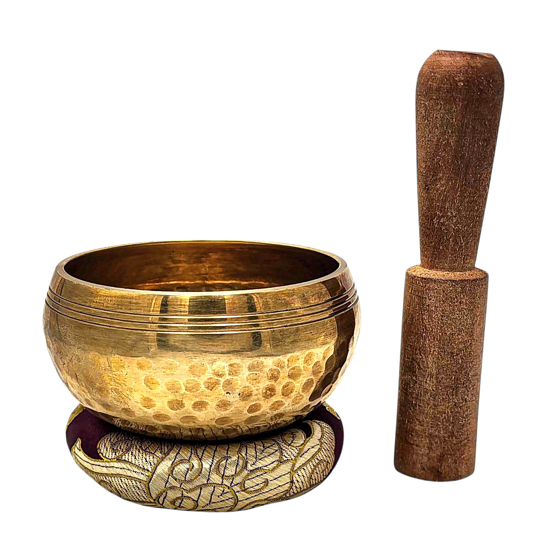 Buddhist Machine Made Singing Bowl, Glossy Finishing, [select Accessories]