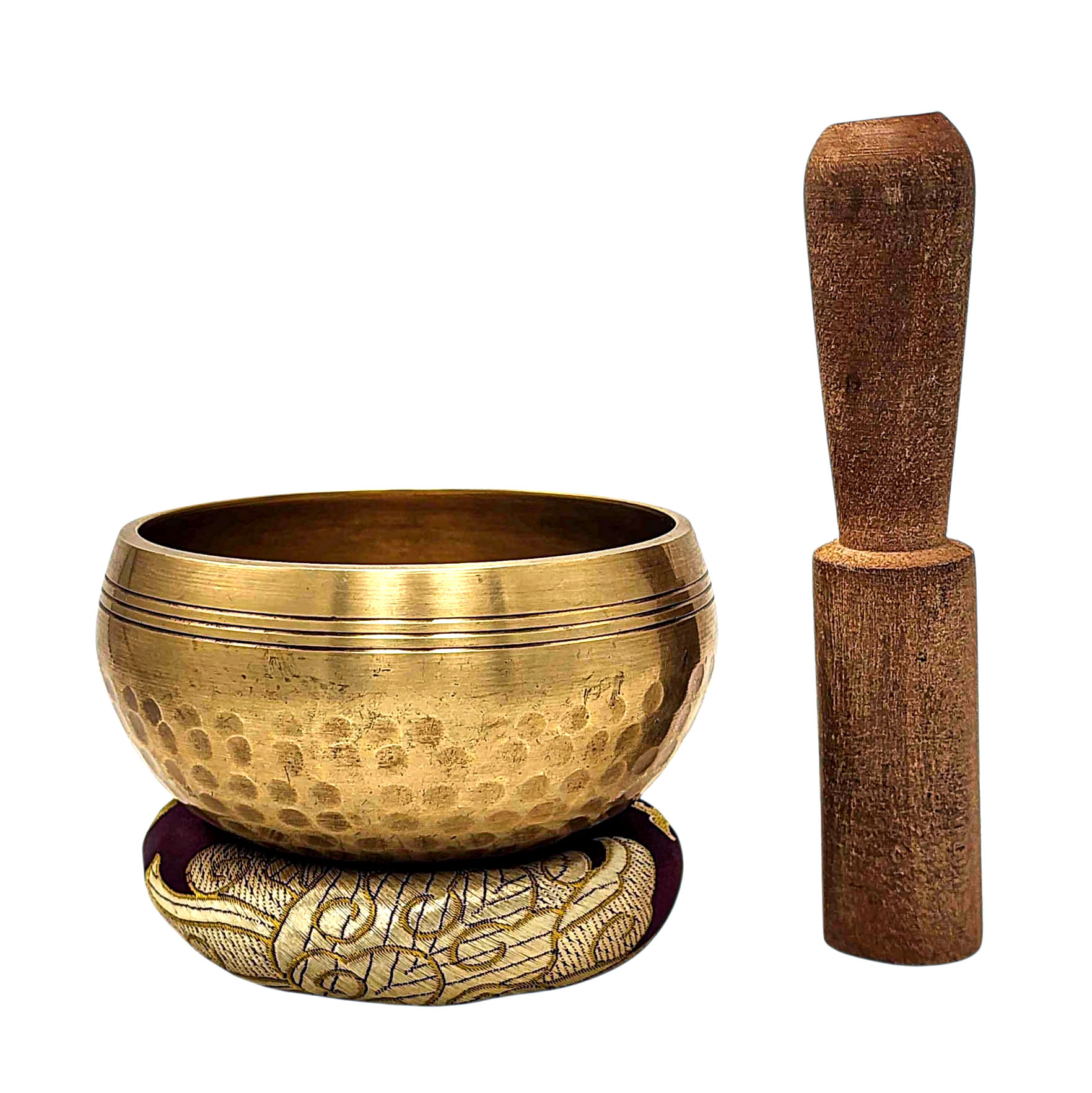 Buddhist Machine Made Singing Bowl, Glossy Finishing, [select Accessories]