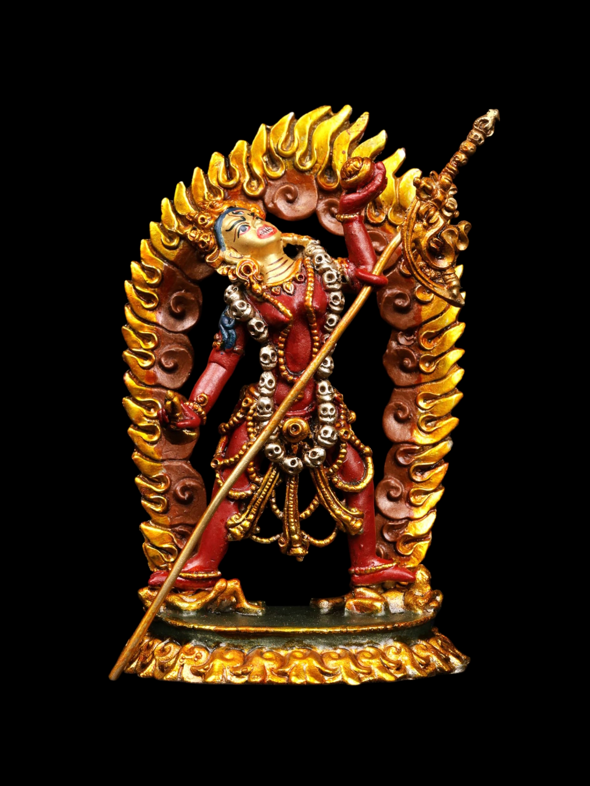 [vajrayogini], Buddhist Miniature Statue, [thangka Color Finishing], [face Painted]