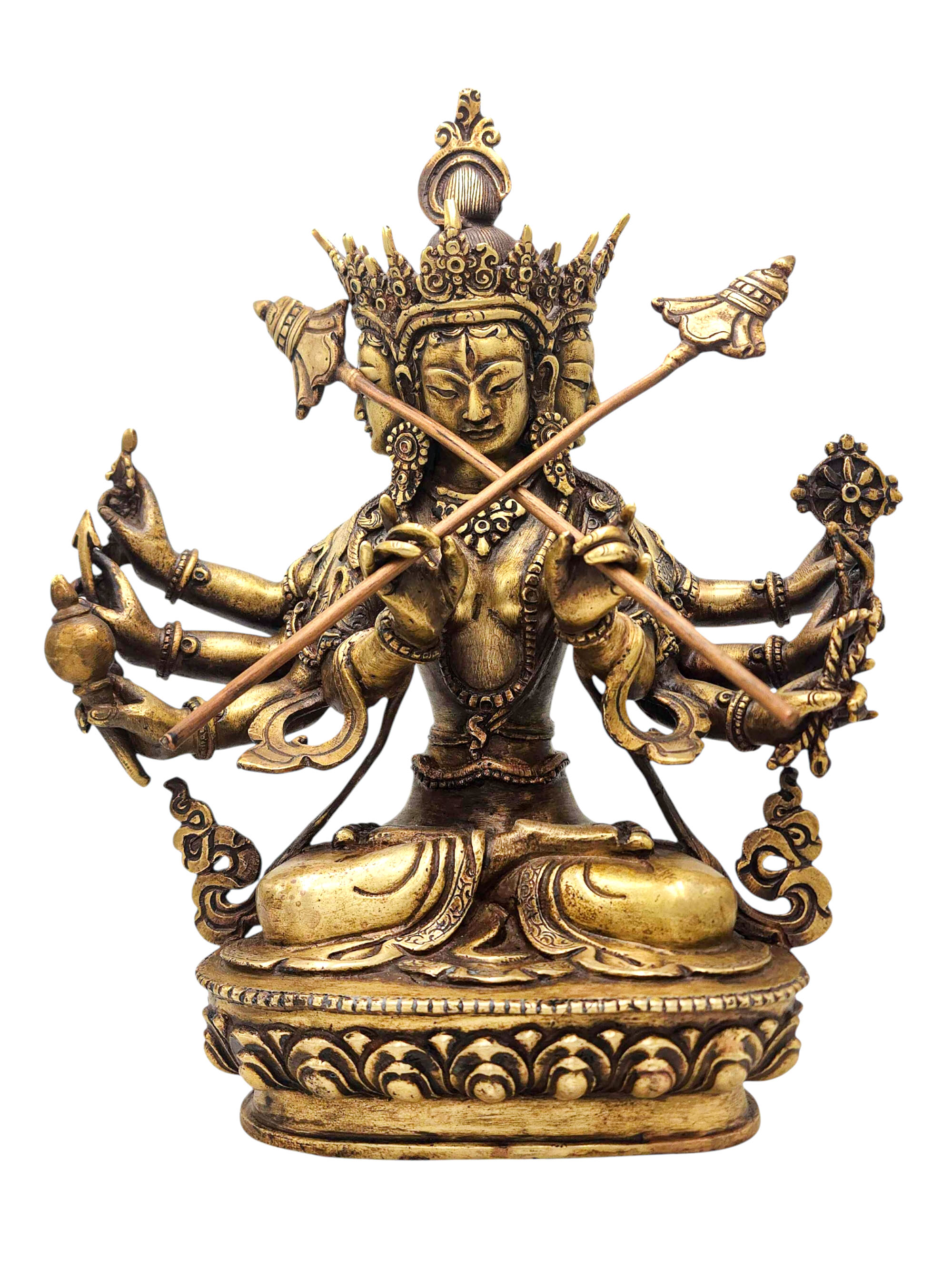 Buddhist Statue Of [sitatapatra] - Umbrella Goddess - Dugar, -white Umbrella Goddess Bronze Finishing