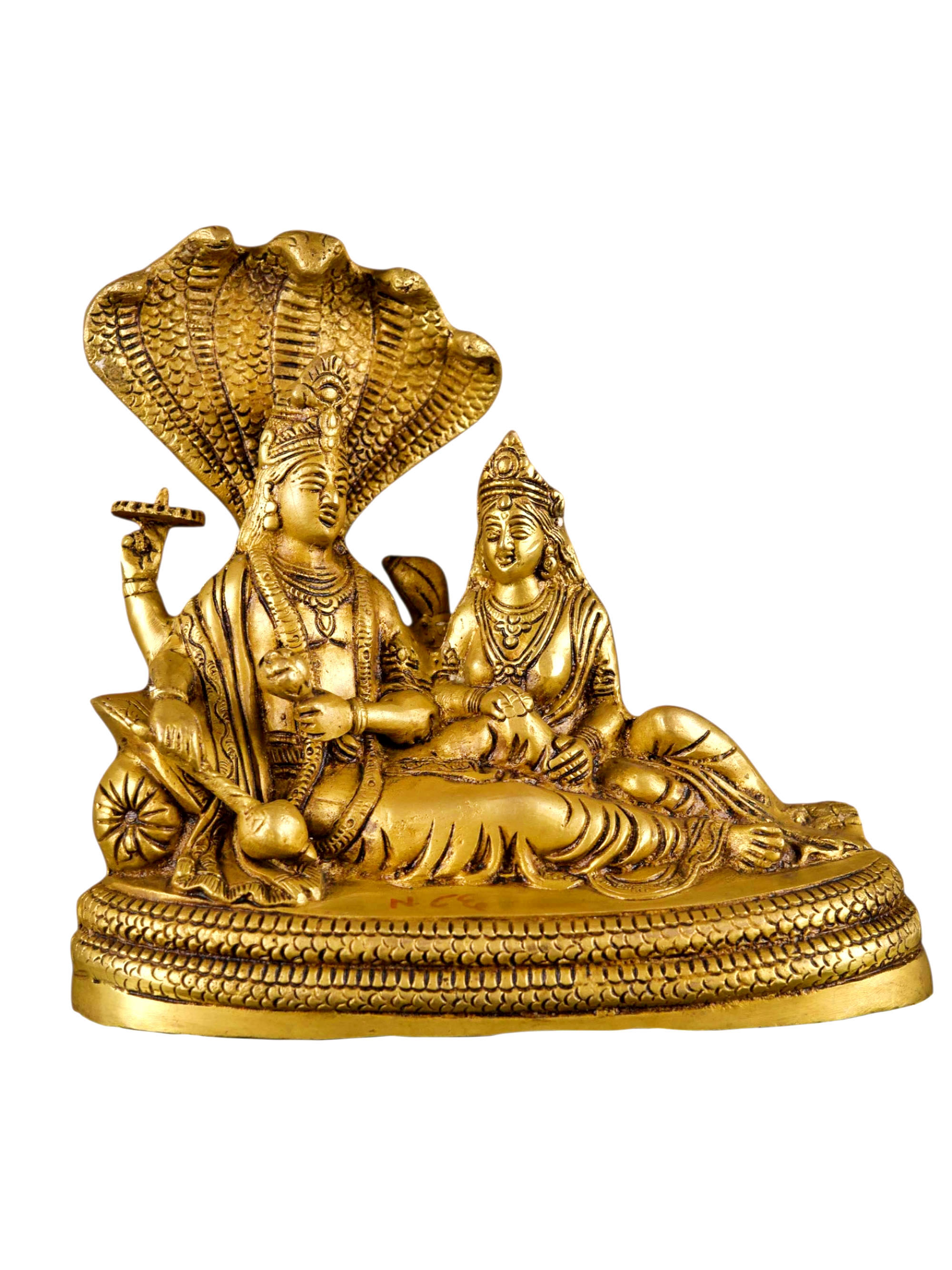 [bishnu And Laxmi], Handmade Statue, [brass Finishing]