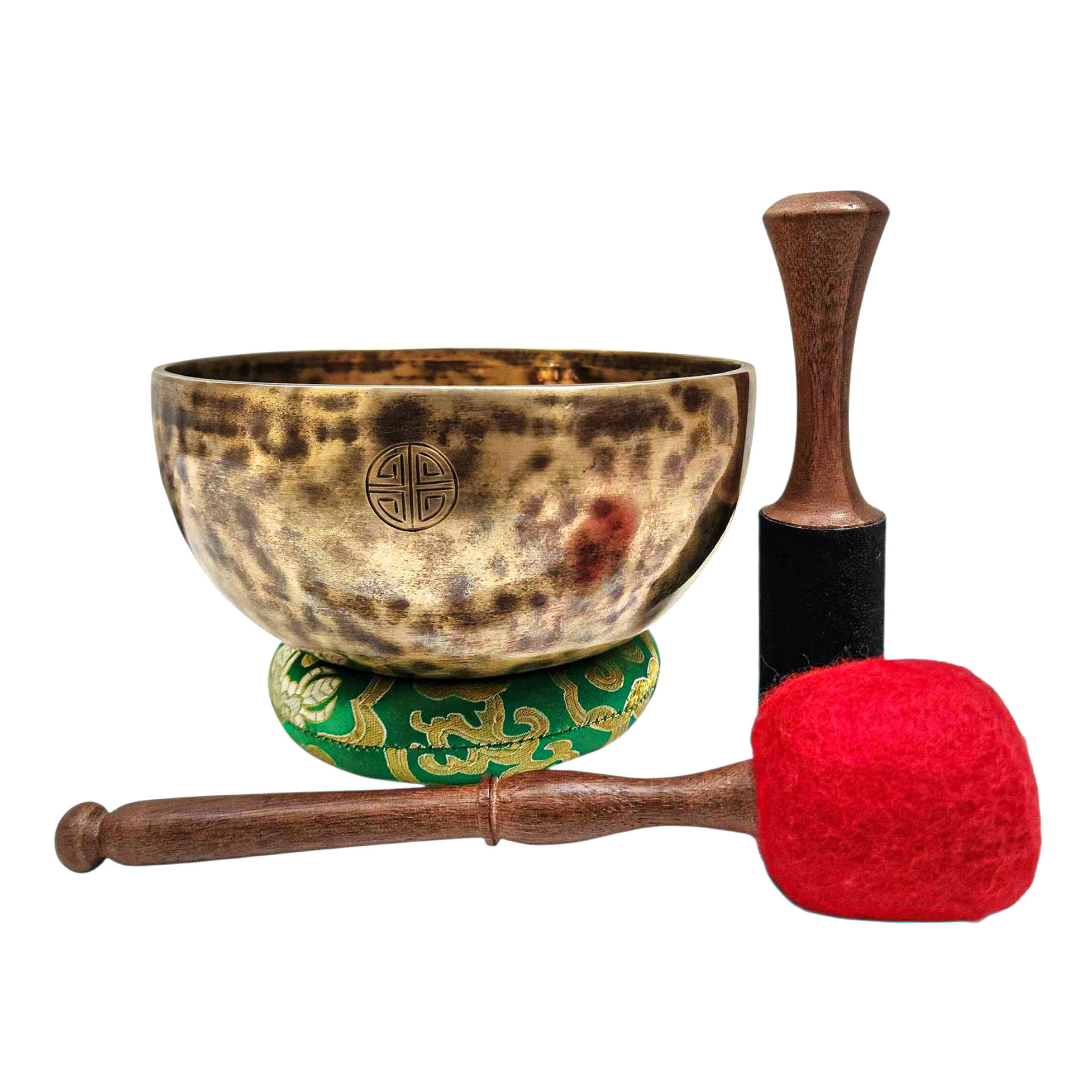 Jambati Singing Bowl, [tiger Antique], Buddhist Hand Beaten, Antique Finishing, [select Accessories], [select Accessories]