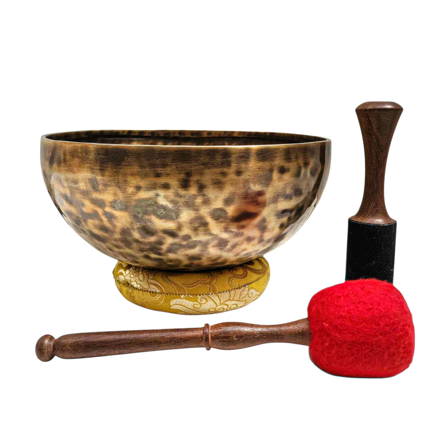 Jambati Singing Bowl, [tiger Antique], Buddhist Hand Beaten, Antique Finishing, [select Accessories], [select Accessories]