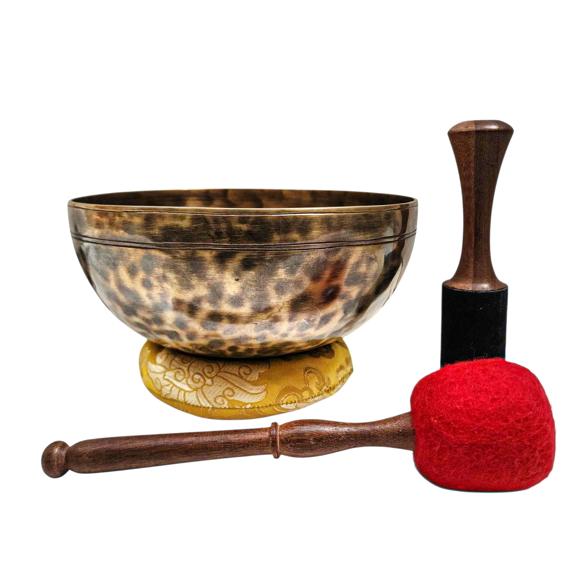 Jambati Singing Bowl, [tiger Antique], Buddhist Hand Beaten, Antique Finishing, [select Accessories], [select Accessories]