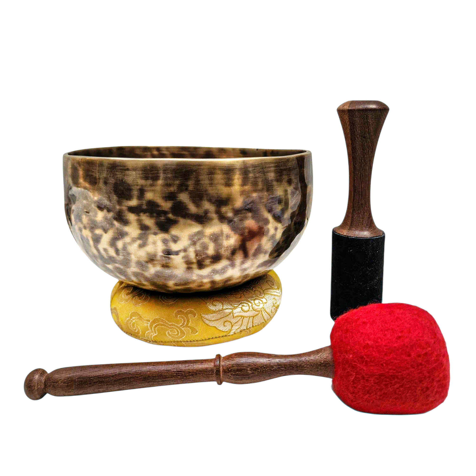 Jambati Singing Bowl, [tiger Antique], Buddhist Hand Beaten, Antique Finishing, [select Accessories], [select Accessories]