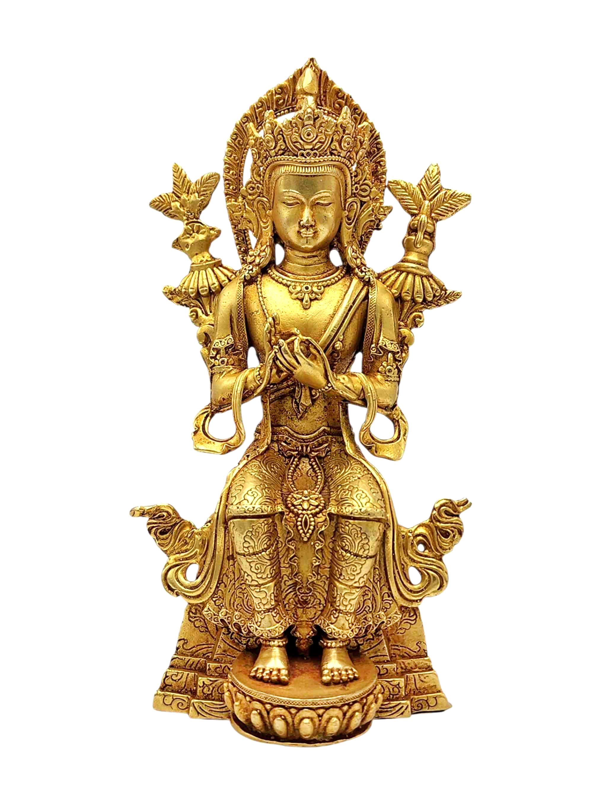 [maitreya Buddha], Buddhist Miniature Statue, [full Gold Plated]