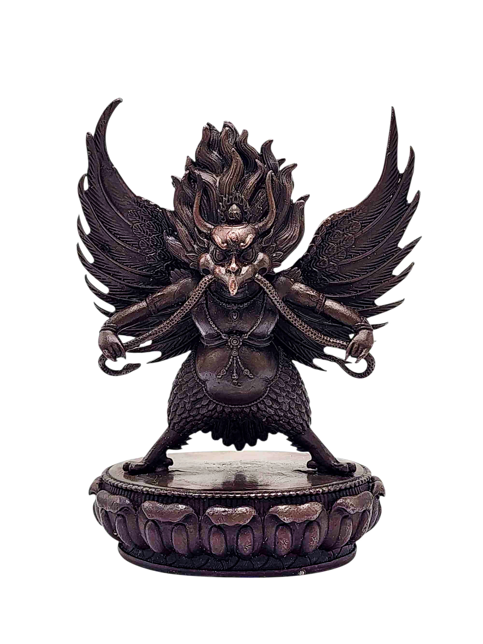 [garuda], Buddhist Miniature Statue, [chocolate Oxidized]