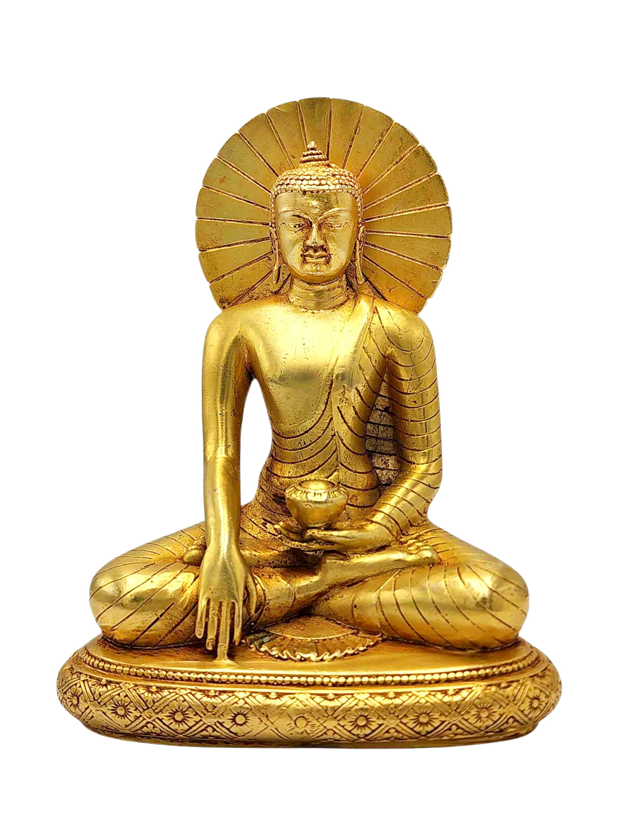 [shakyamuni Buddha], Buddhist Miniature Statue, [full Gold Plated]