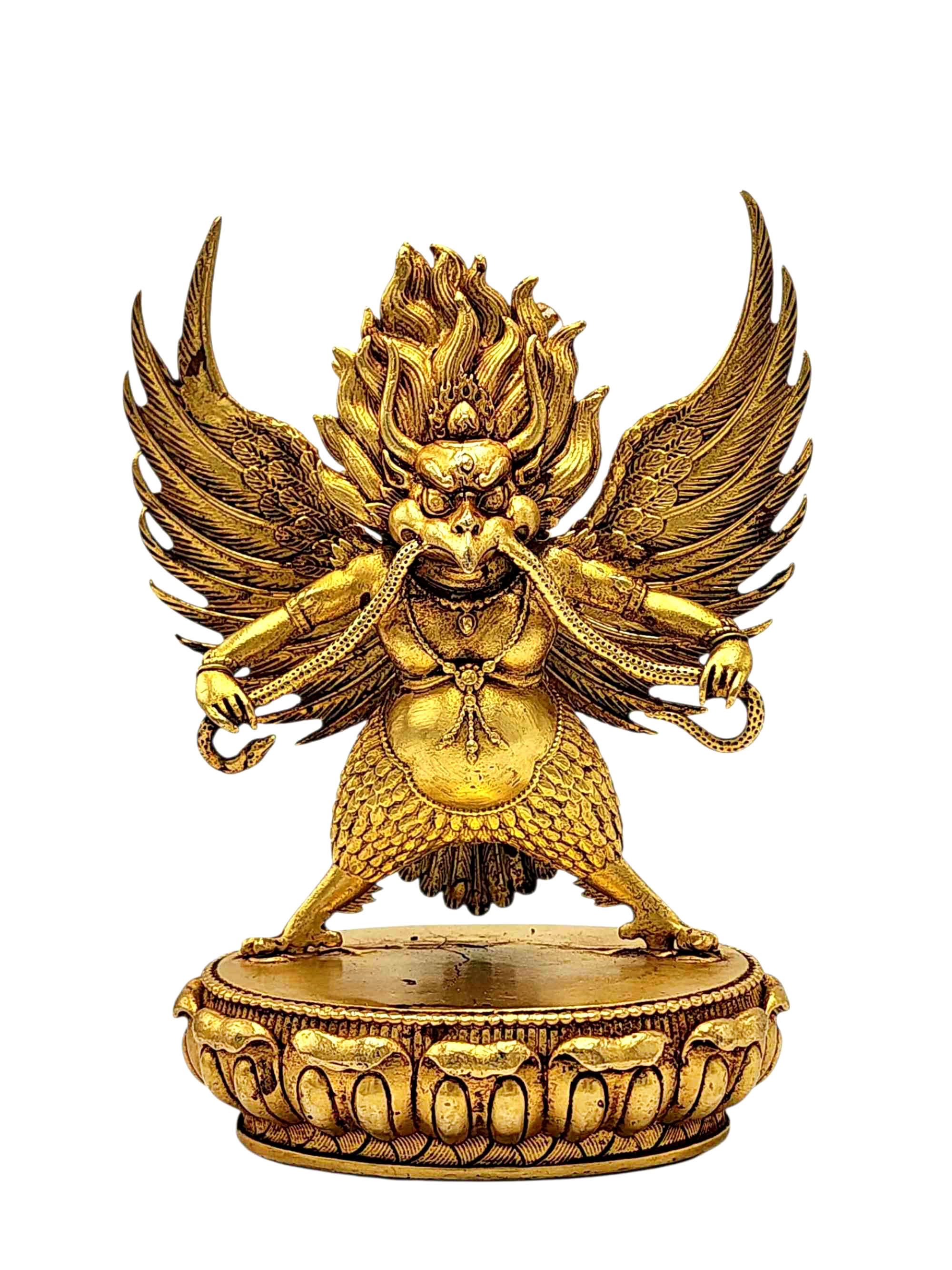 [garuda], Buddhist Miniature Statue, [full Gold Plated]