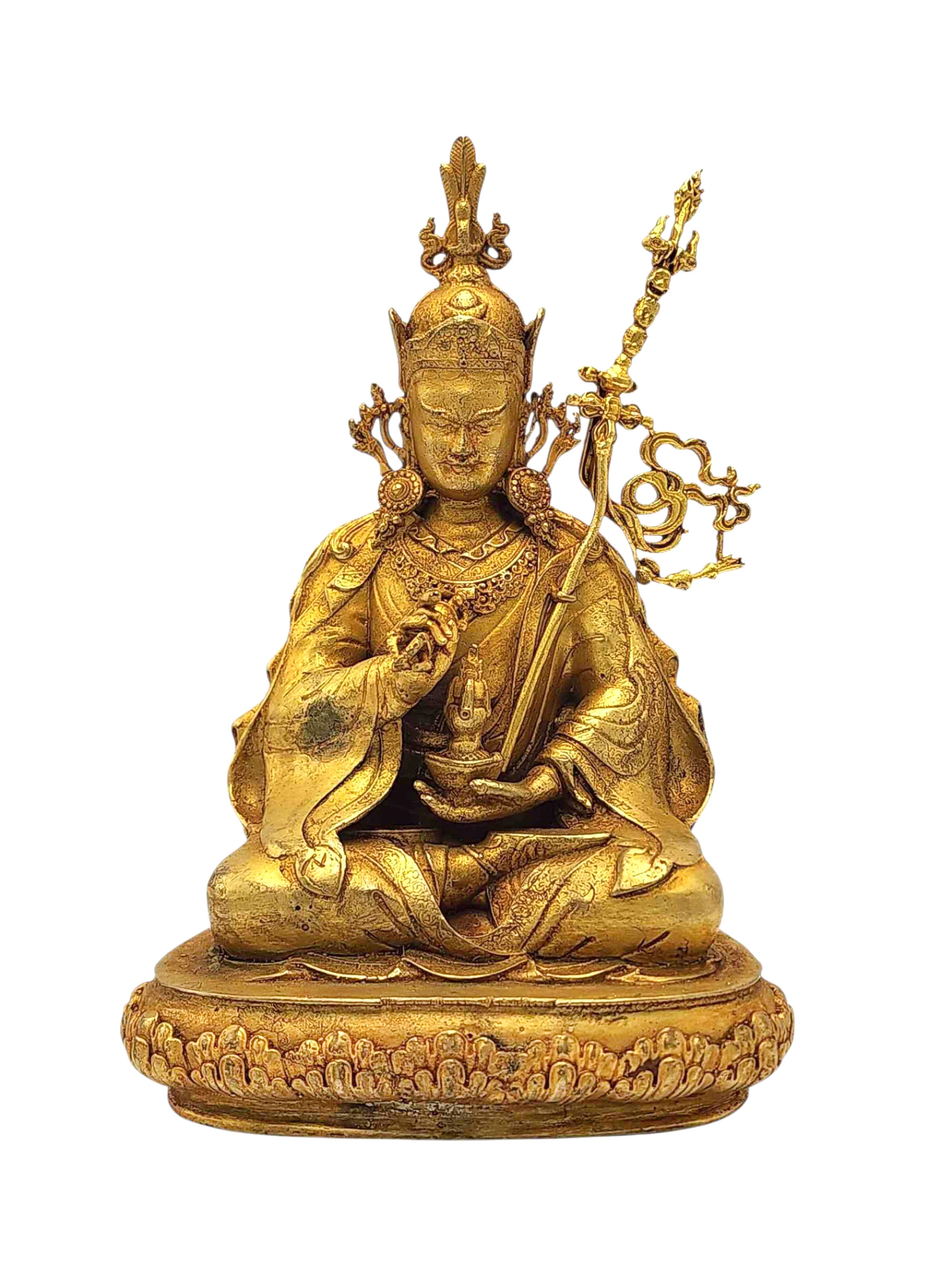 [padmasambhava], Buddhist Miniature Statue, [full Gold Plated]