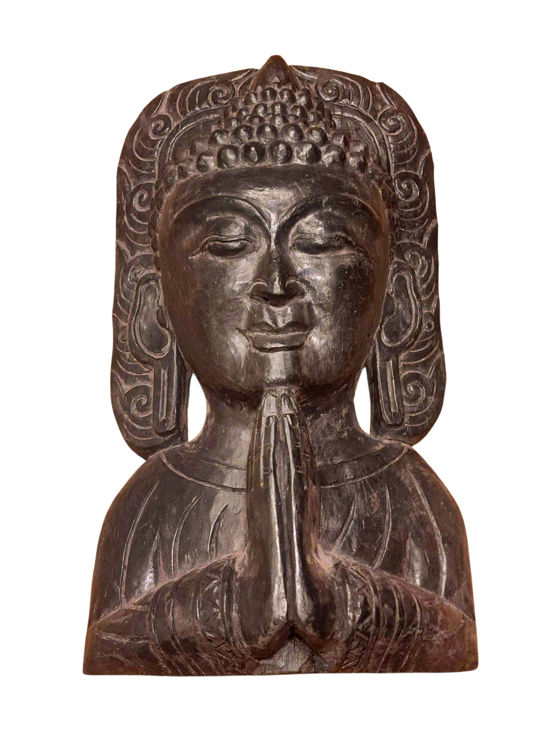 Buddhist Wooden Mask Of [buddha], Tibetan Style Wtih [traditional Colors], Poplar Wood