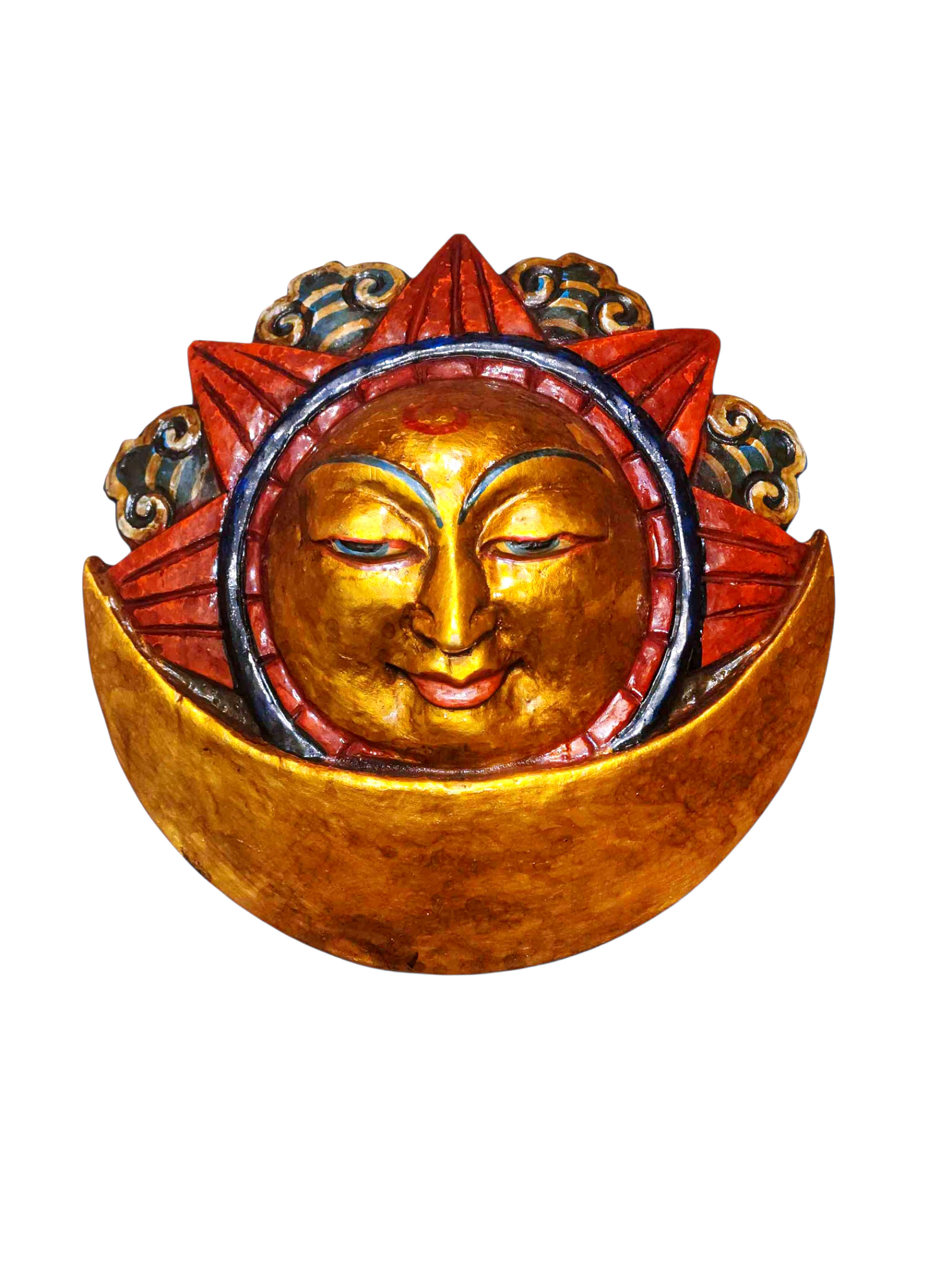 [sun And Moon] Design For Decorative Wall Hangings, [painted], Poplar Wood